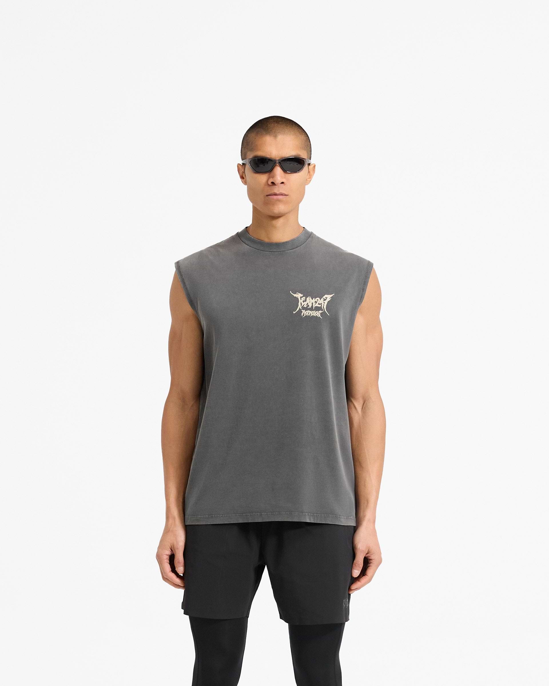 Team 247 X END Débardeur Oversized - Gris délavé