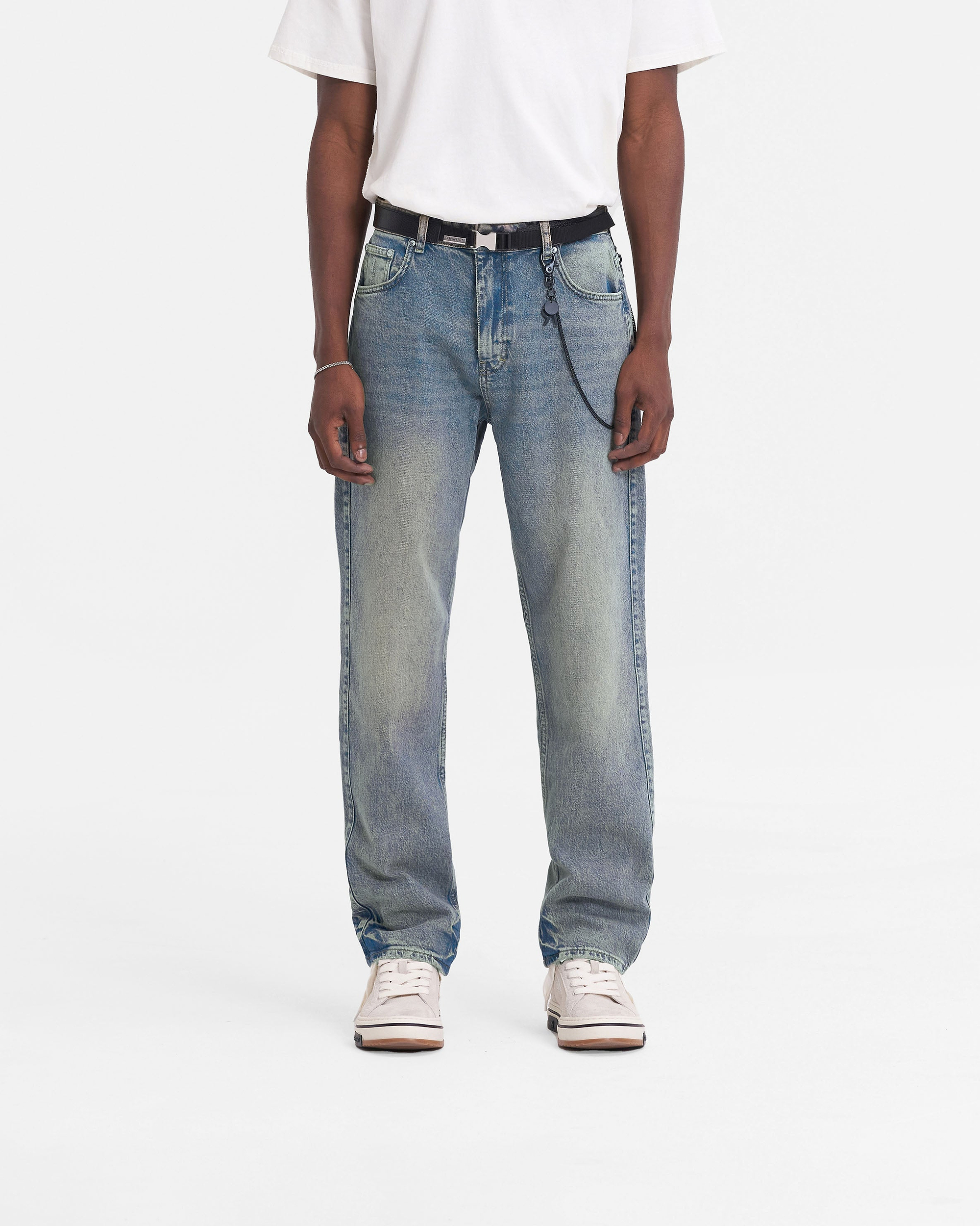 R2 Straight Leg Denim - Blue Cream