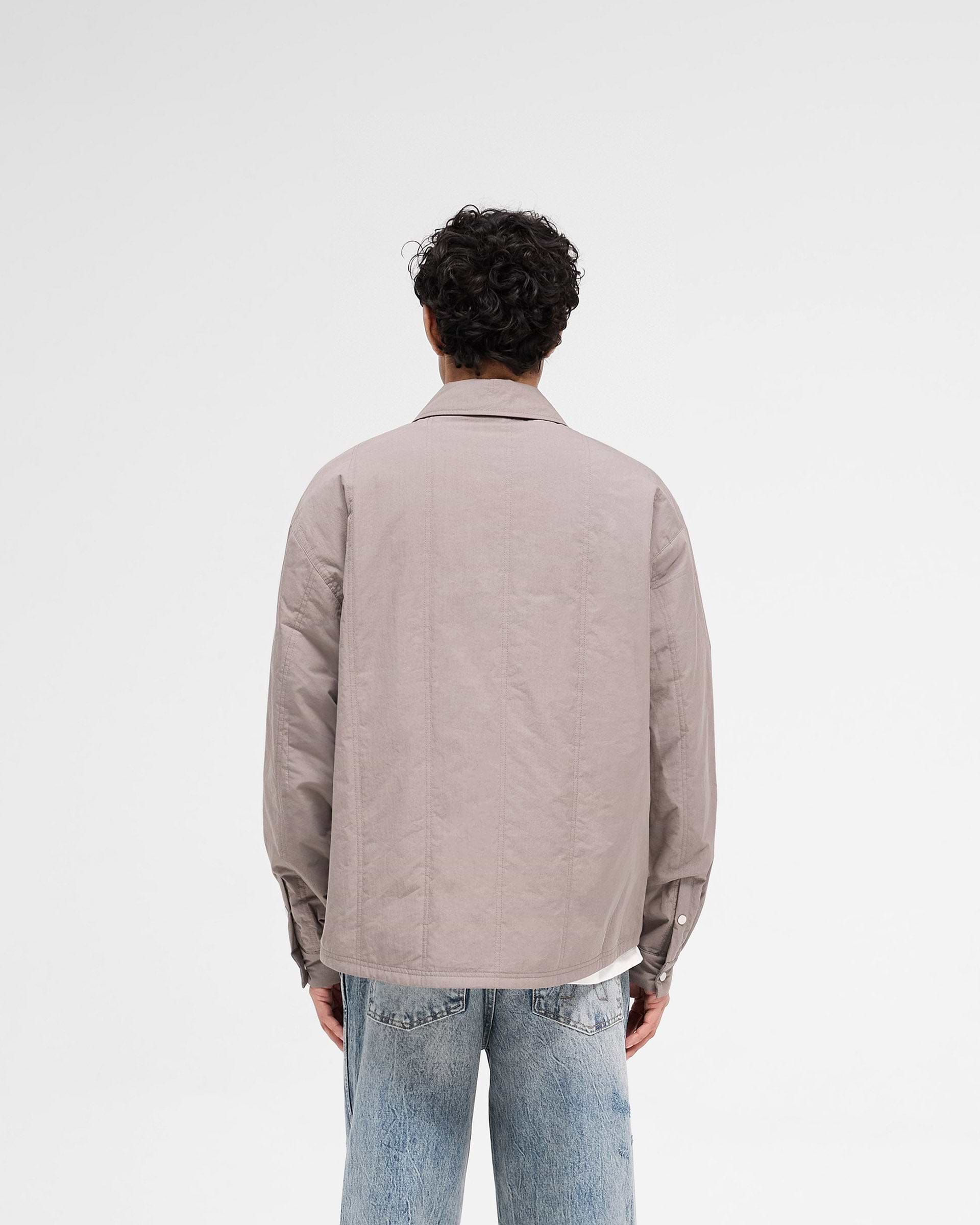 Quilted Overshirt - Mittelgrau