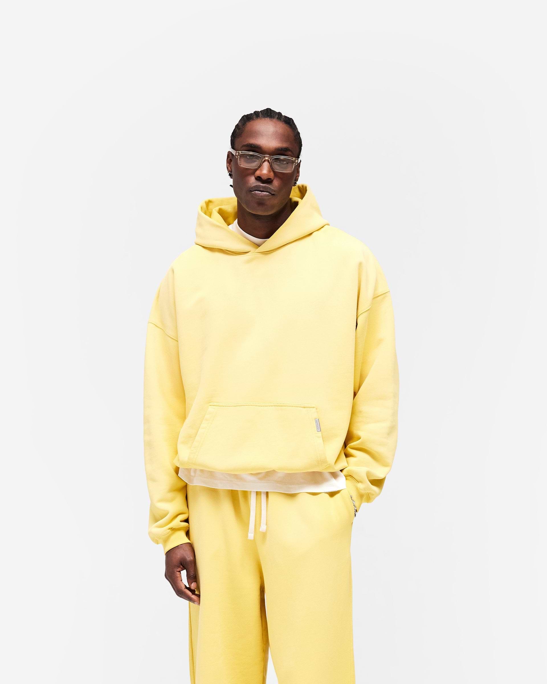 Initial Oversized Hoodie - Canary Yellow