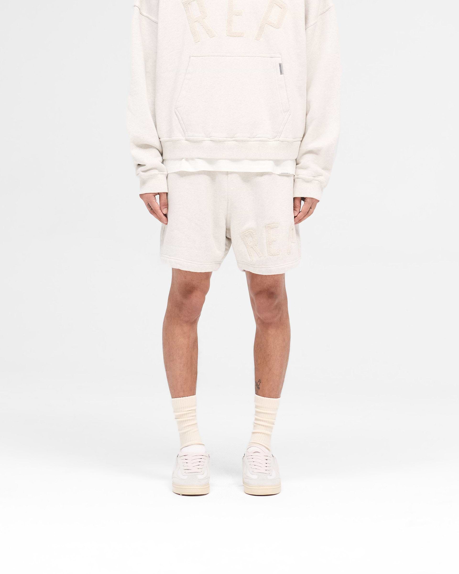 Rep Applique Shorts - Cream Marl