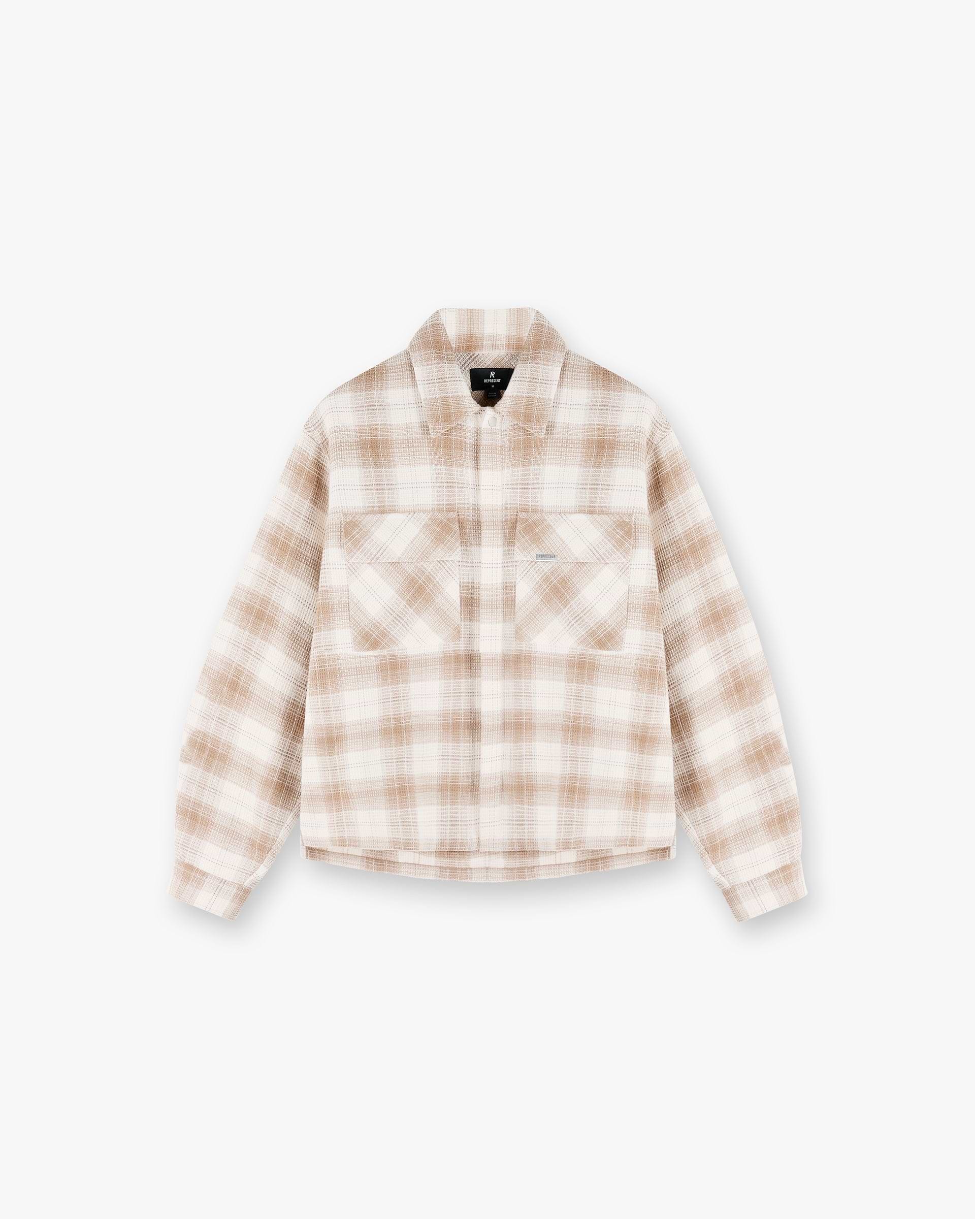 Waffle Flannel Shirt – Mittelbraun