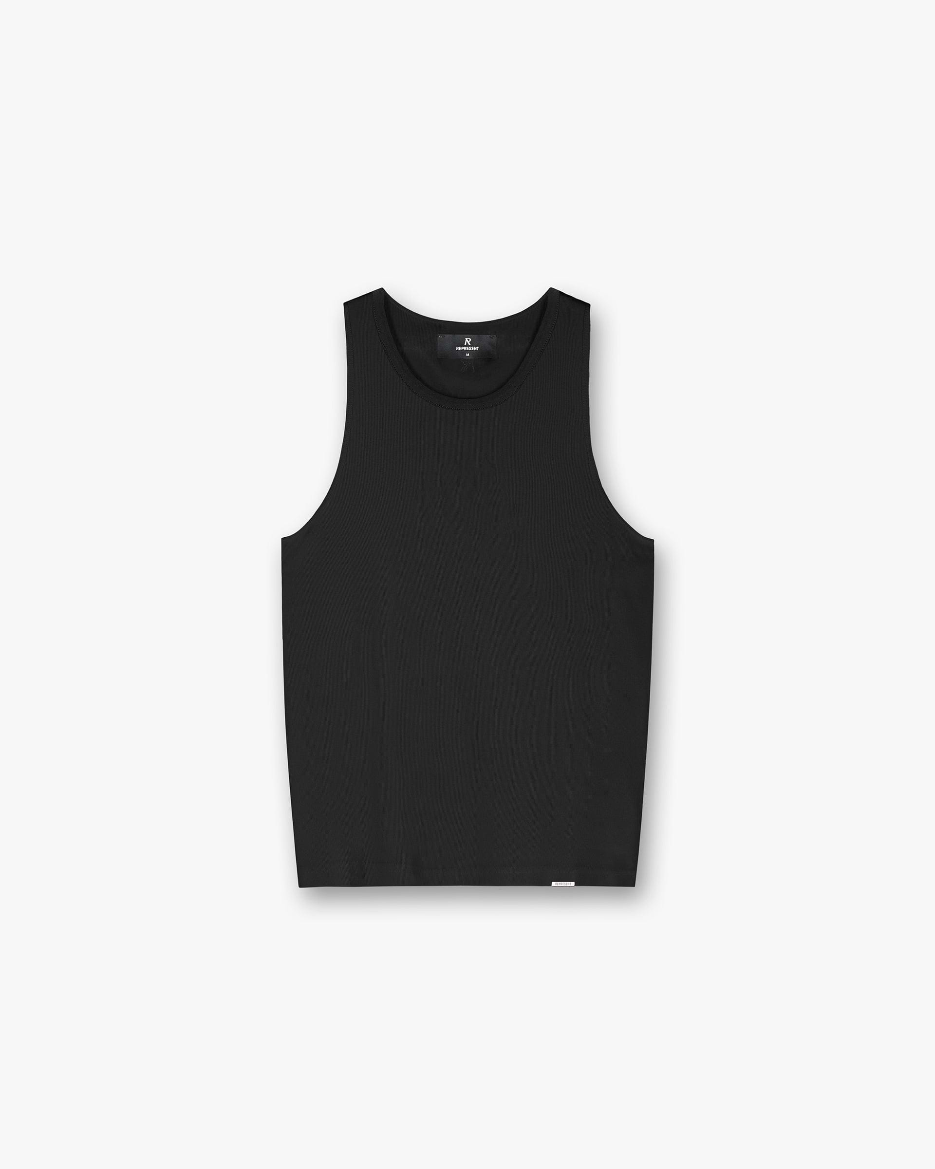 Initial Rib Vest - Schwarz