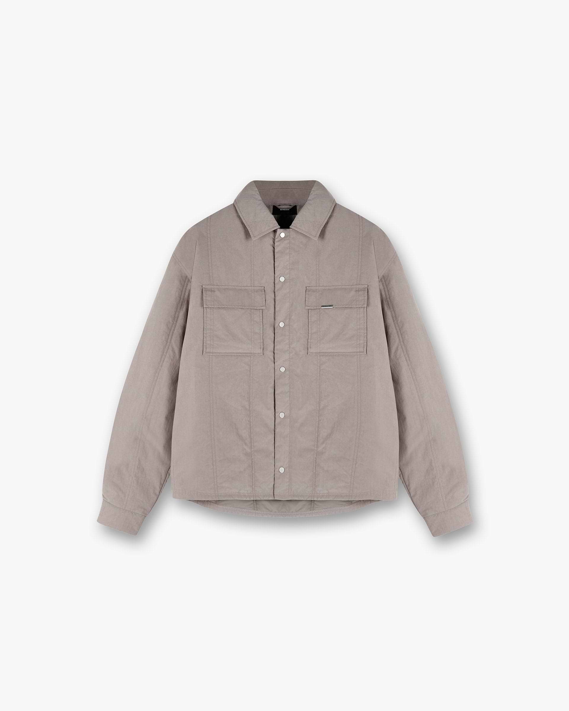 Quilted Overshirt - Mittelgrau