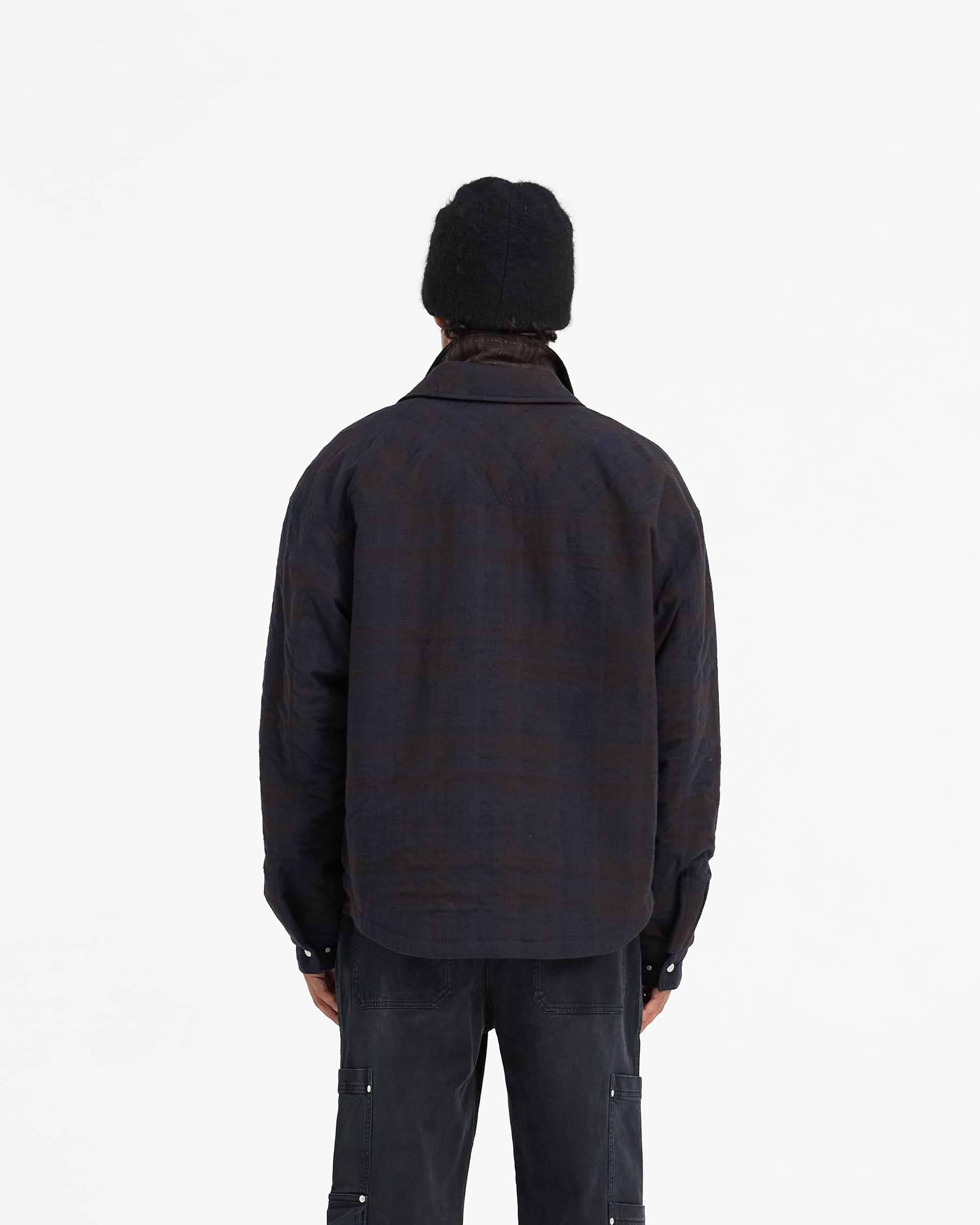 Wadded Zip Overshirt - Mitternachtsblau