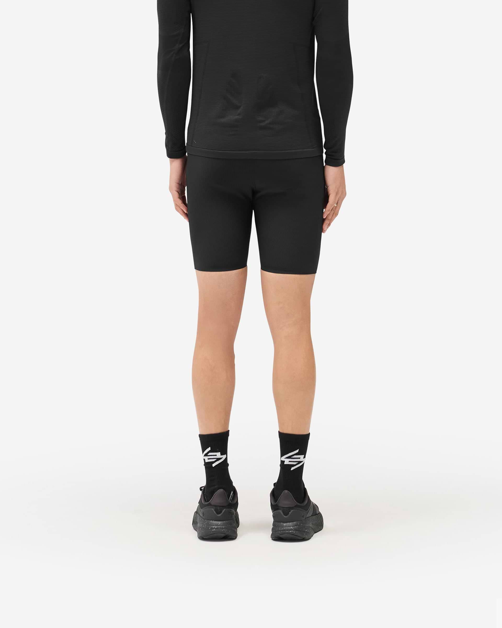 247 Ribbed Half Tight - Black