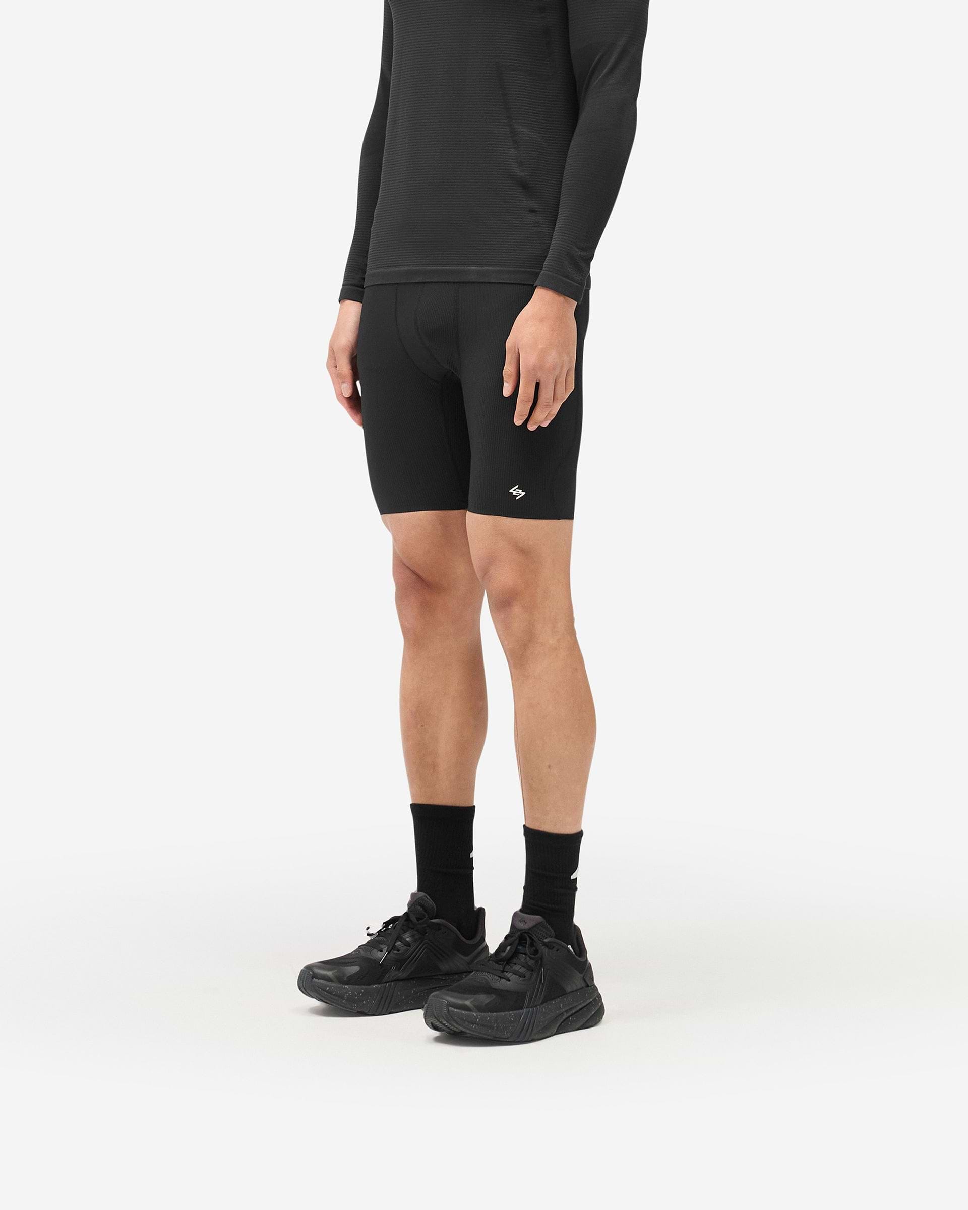 247 Ribbed Half Tight - Black