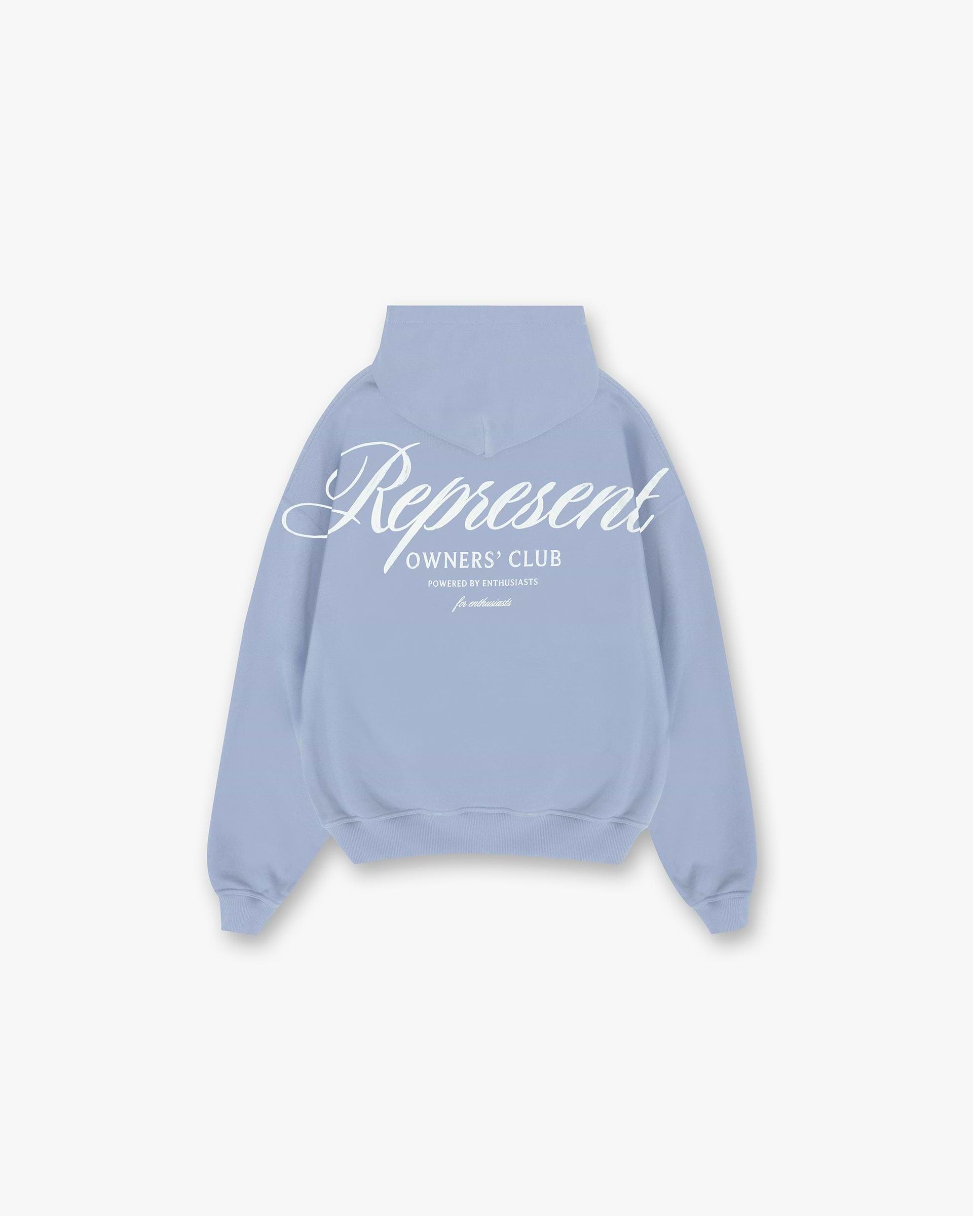 Represent Owners Club Script Hoodie - Staubiges Blau