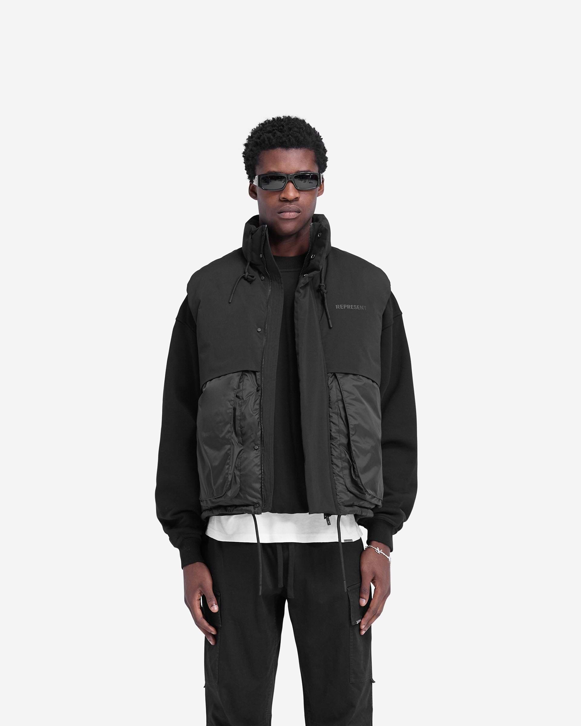 Layered Puffer Gilet - Negro Azabache
