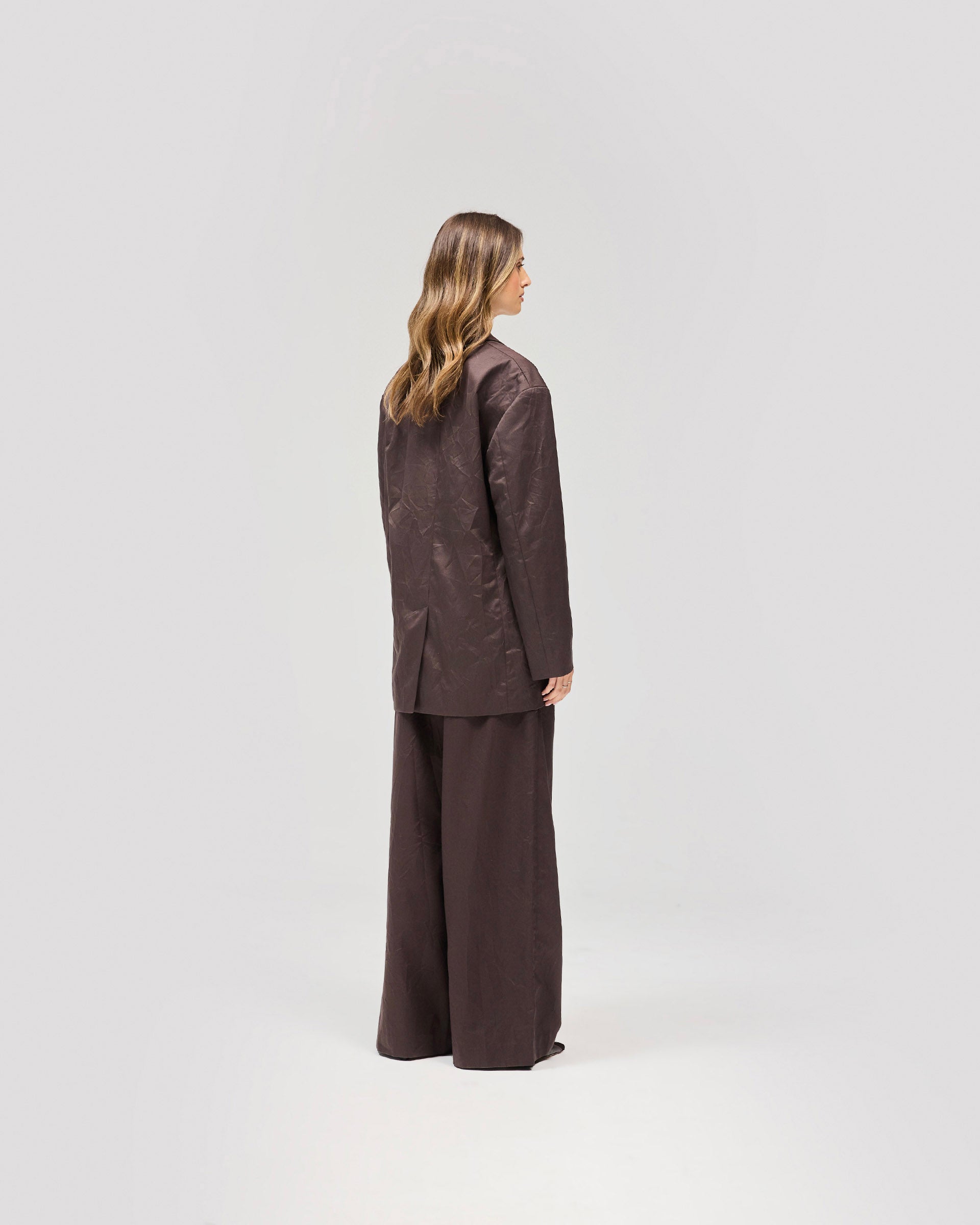 Crimp Trouser - Schwarzer Kaffee