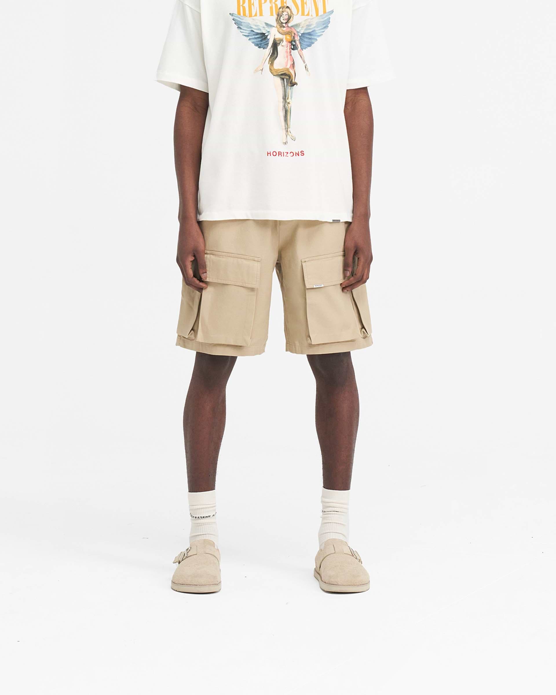 Baggy Cotton Cargo Short - Sandstein