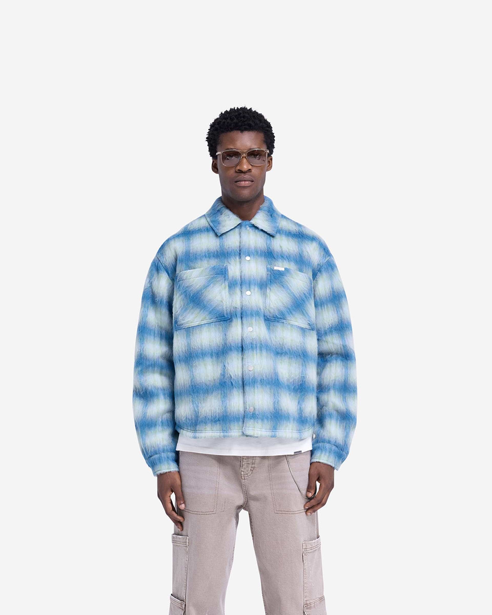 Textured Overshirt - Azul Eléctrico