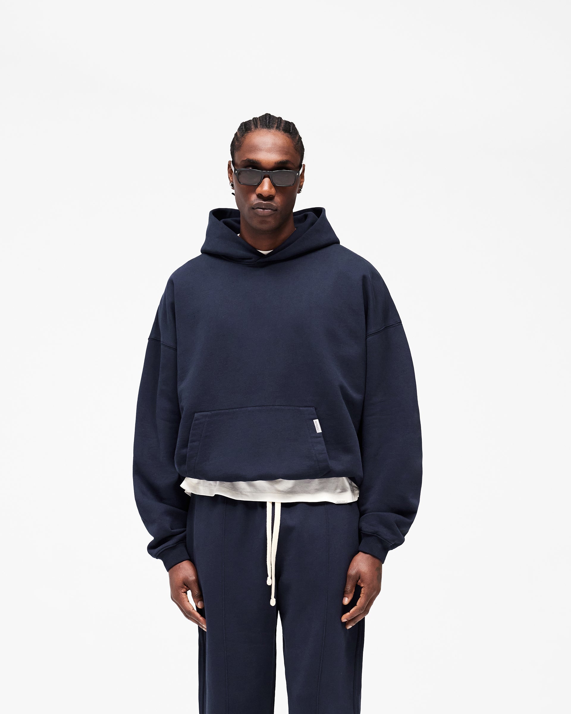 Initial Oversized Hoodie - Midnight Navy