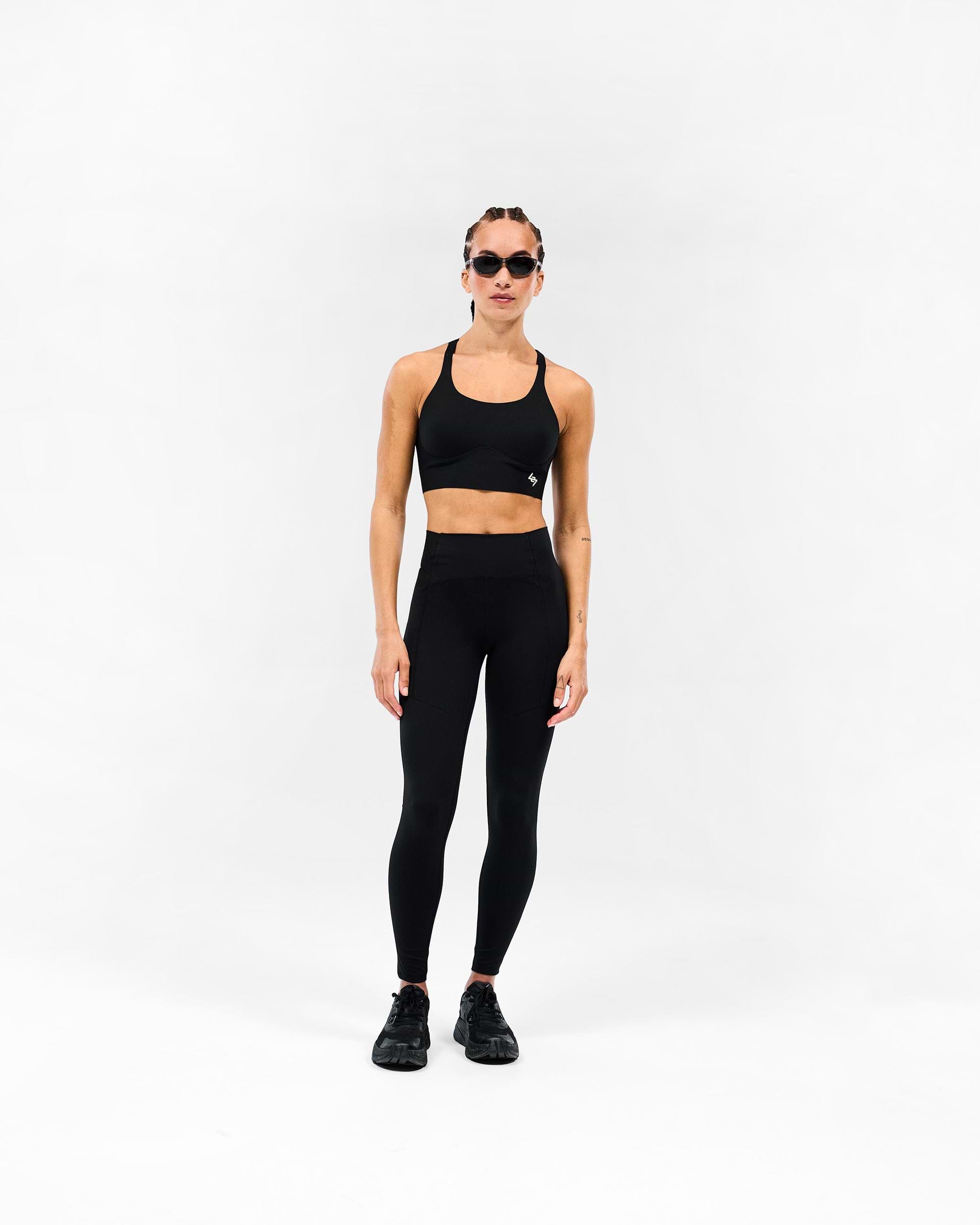 247 Mid Impact Sports Bra - Black