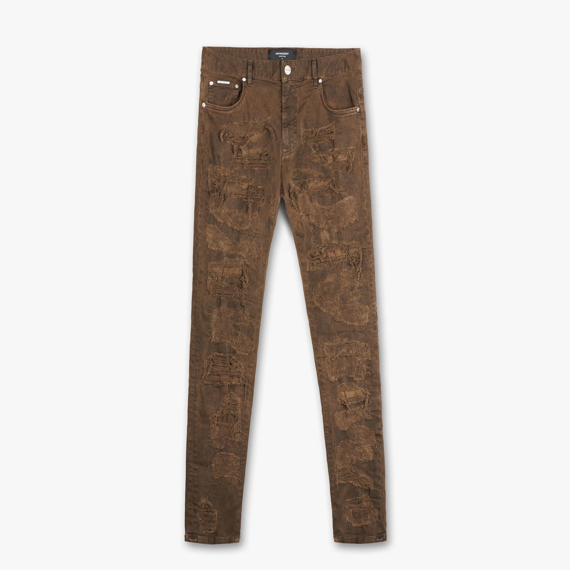 Shredded Denim - Brown