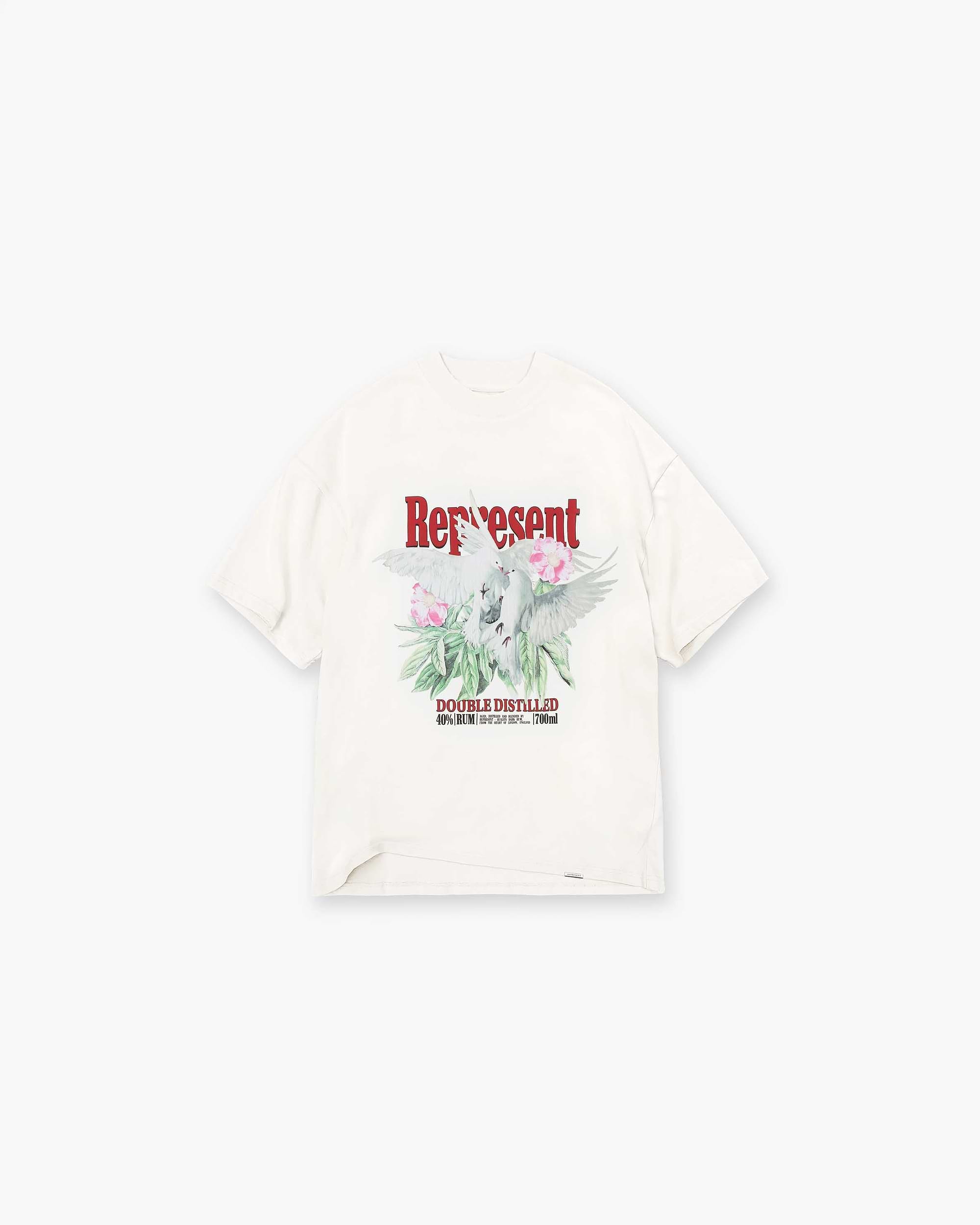 Double Distilled T-Shirt | Flat White T-Shirts SS23 | Represent Clo