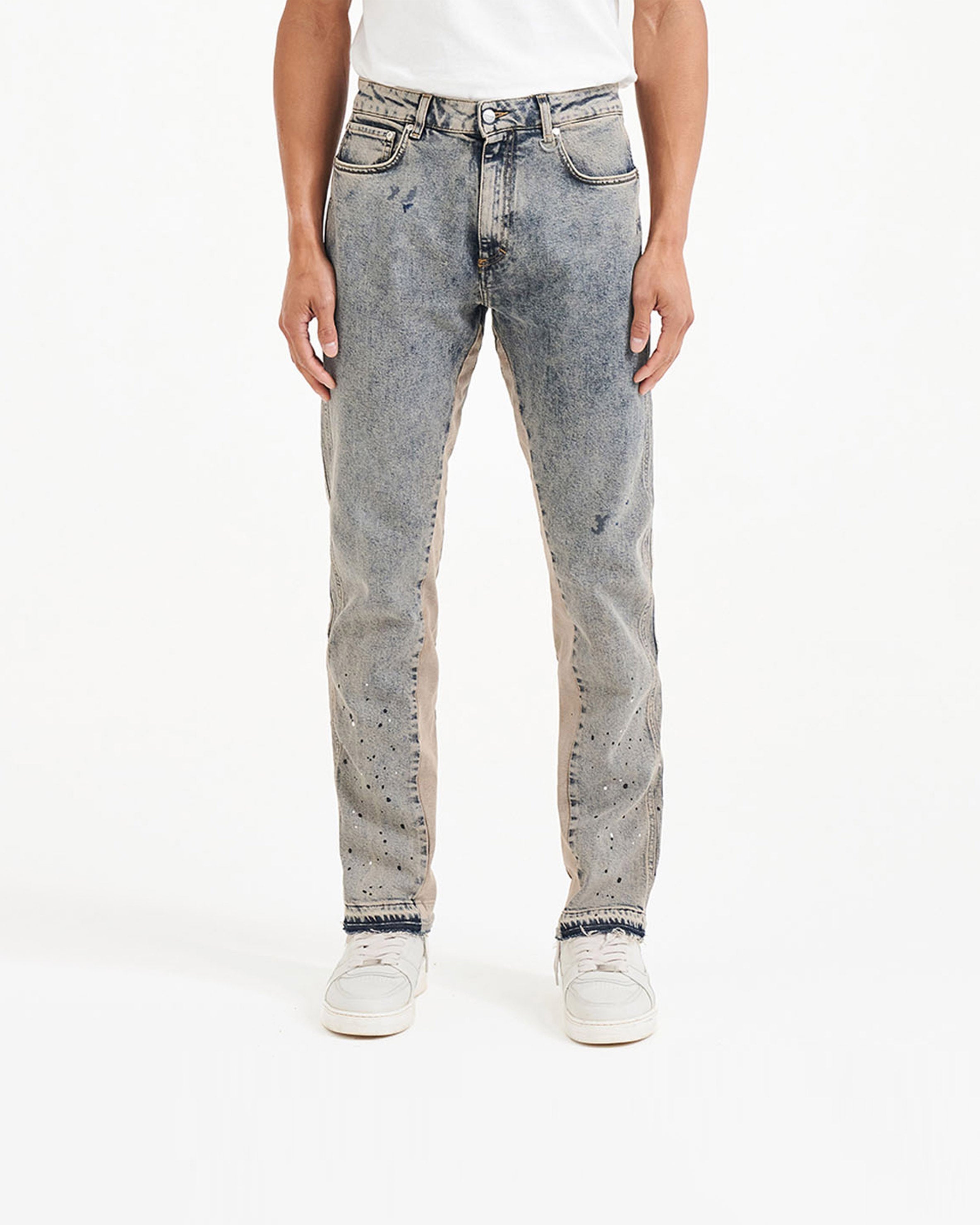 Denim à jambe droite - Bleu poussière