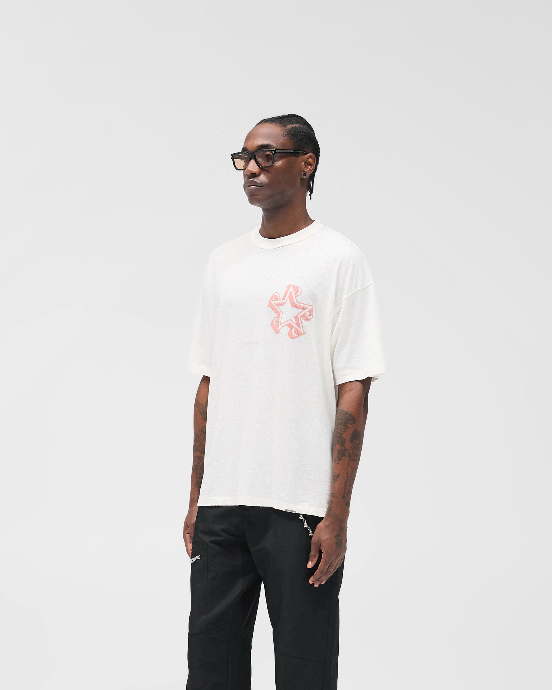 Initial Star T-Shirt - Flat White