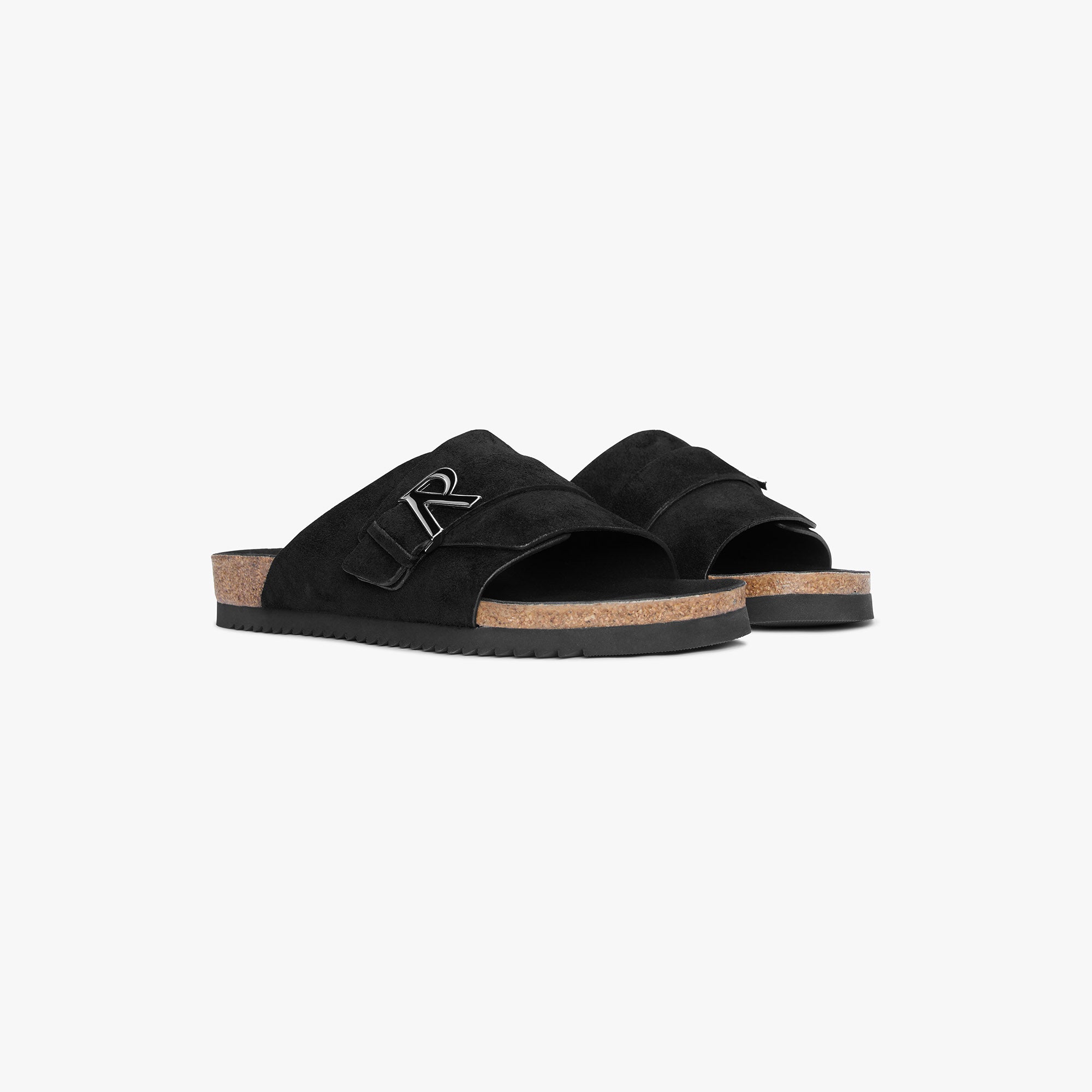 Initial Sandal - Black