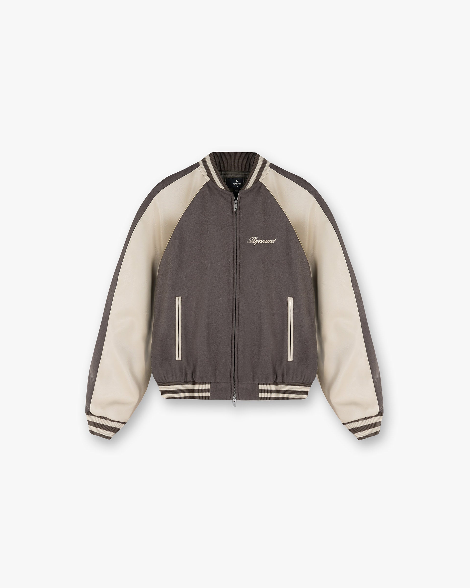 Raglan Varsity Jacket - Stone