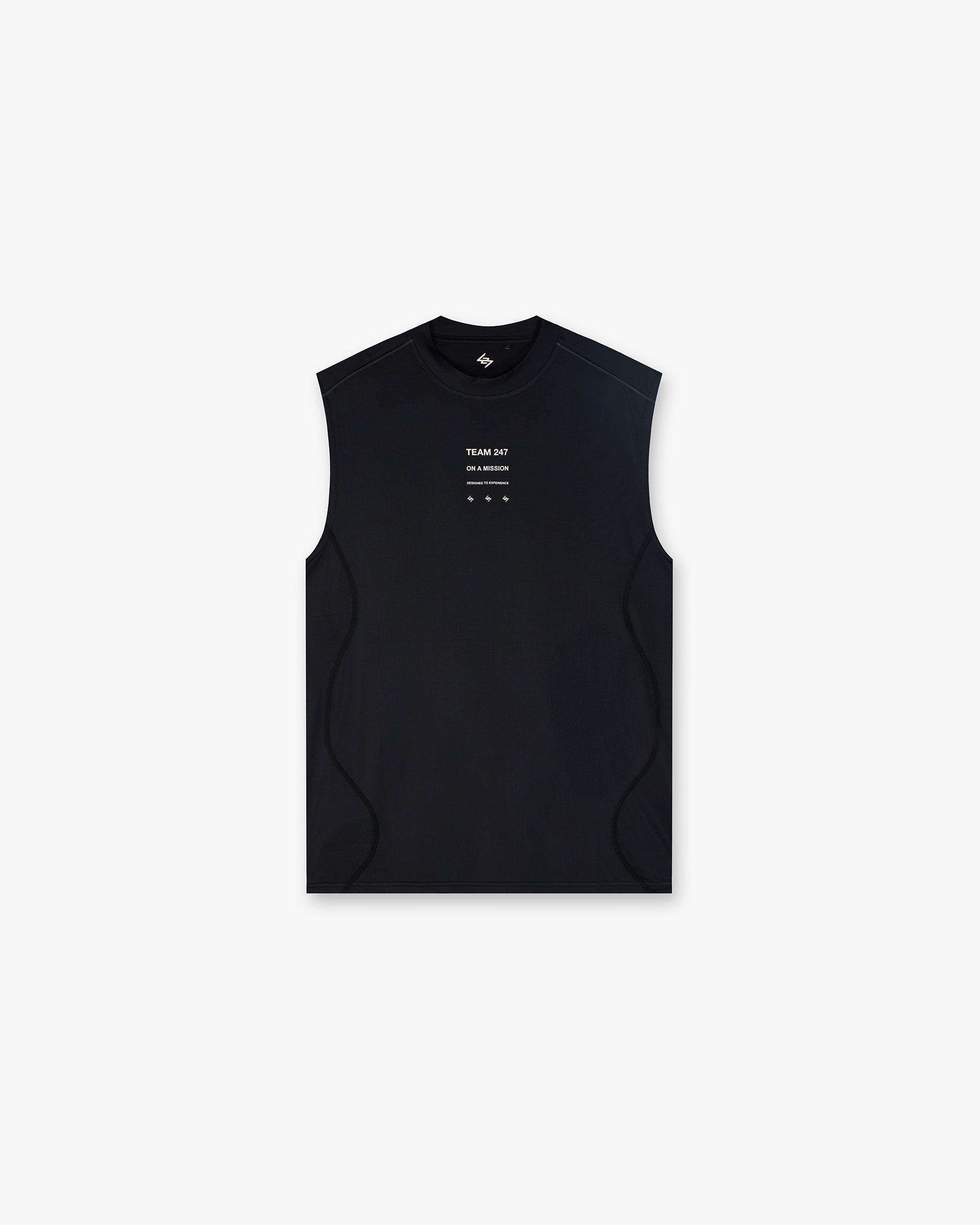 Black Oversized Gym Tank | 247 | REPRESENT