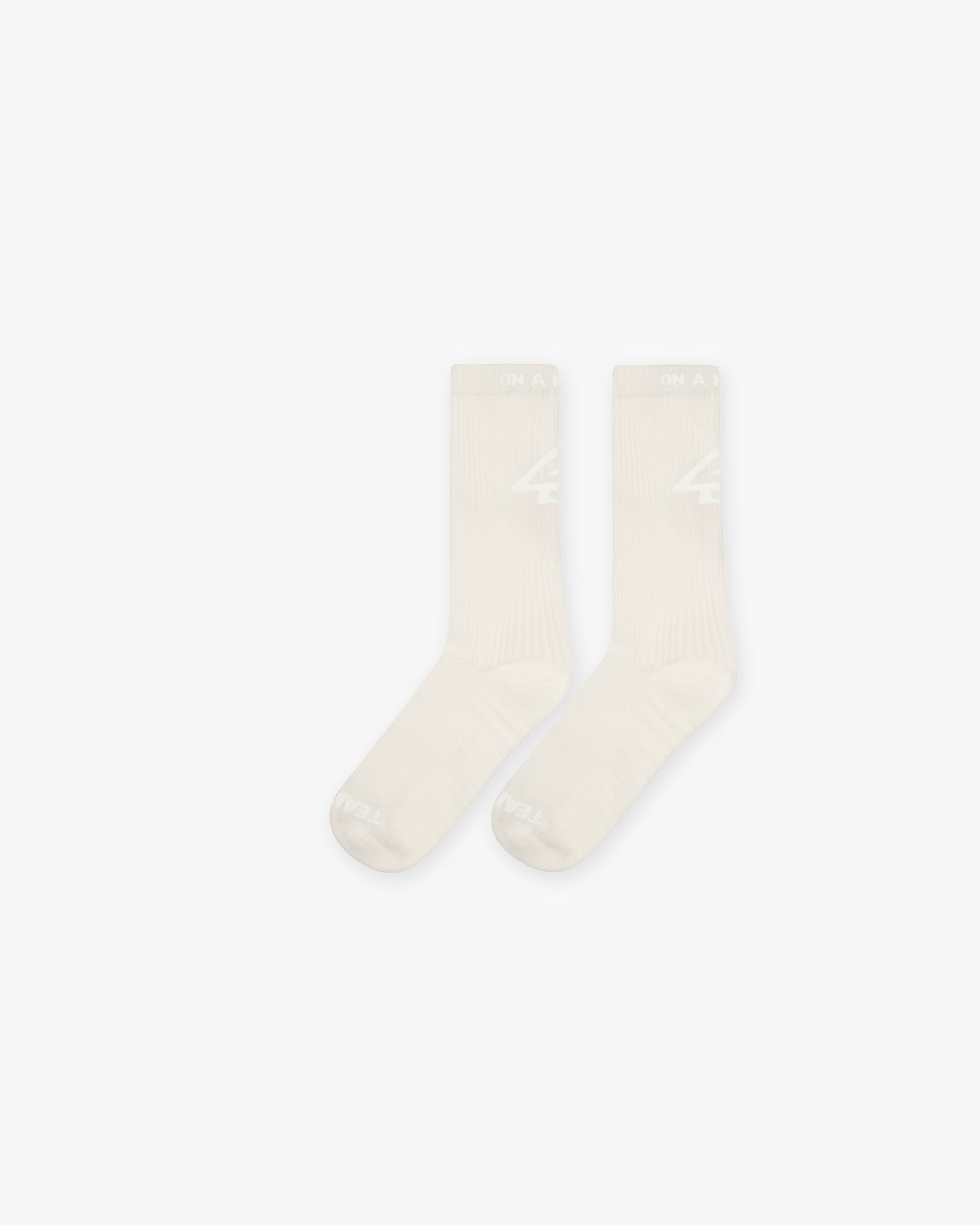 247 Logo Socks - Cream