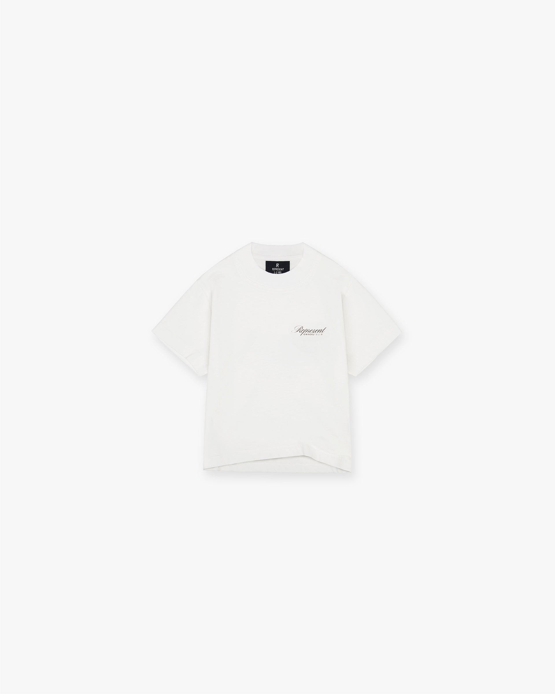 Represent Mini Owners Club Script T-Shirt - Flat White