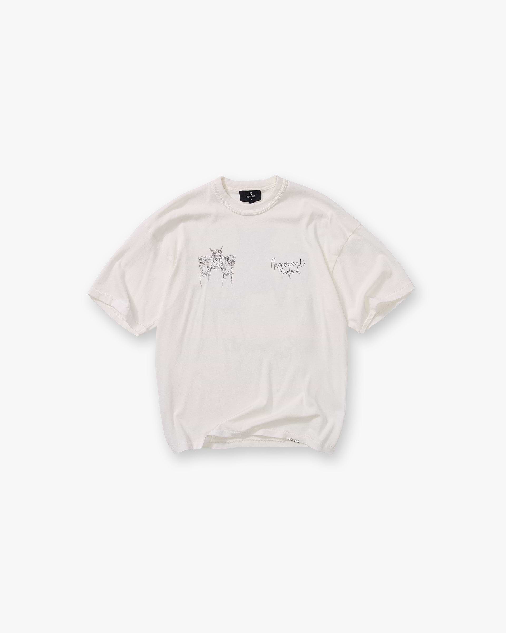 Hand Drawn Thoroughbred T-Shirt - Flat White