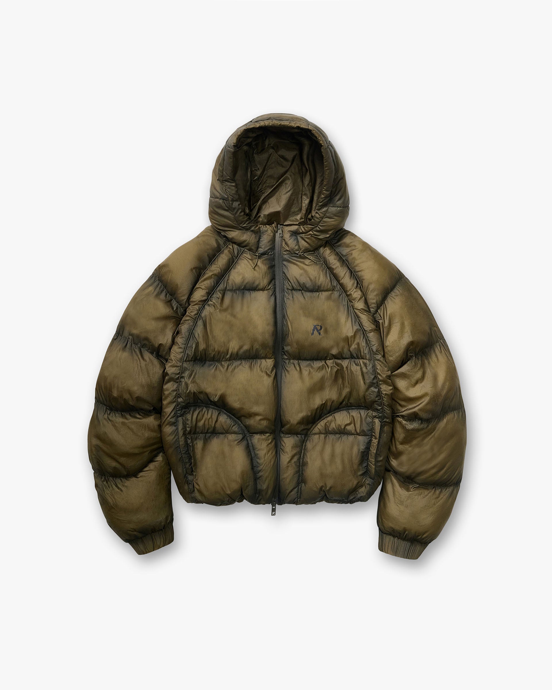 Translucent Black Hooded Puffer | Puffer Jackets | REPRESENT