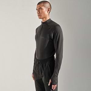 247 Zip Neck - Jet Black