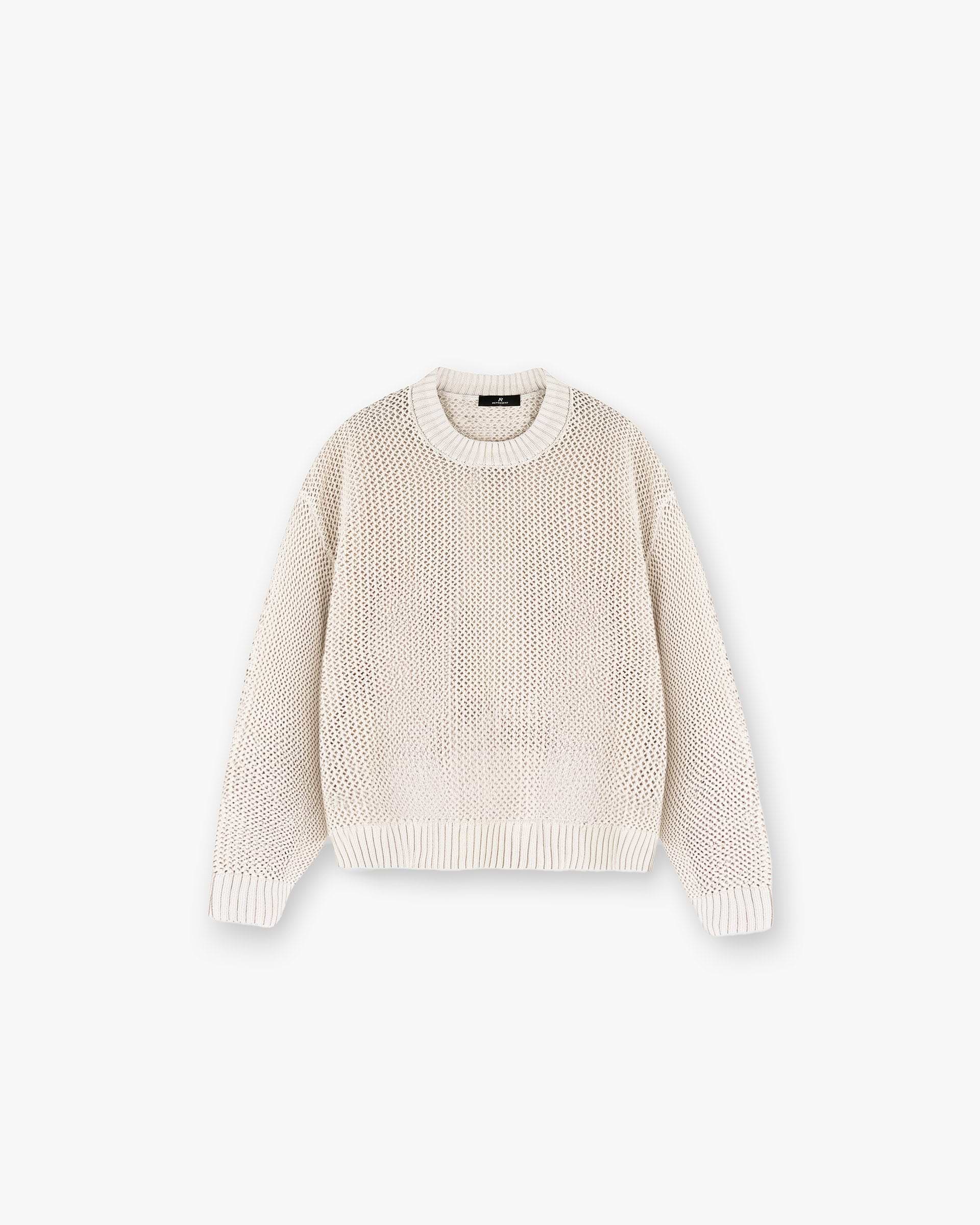 スーパーセール 50％（福袋 Open Gauge Knit Sweater - Jet Black | REPRESENT トップス