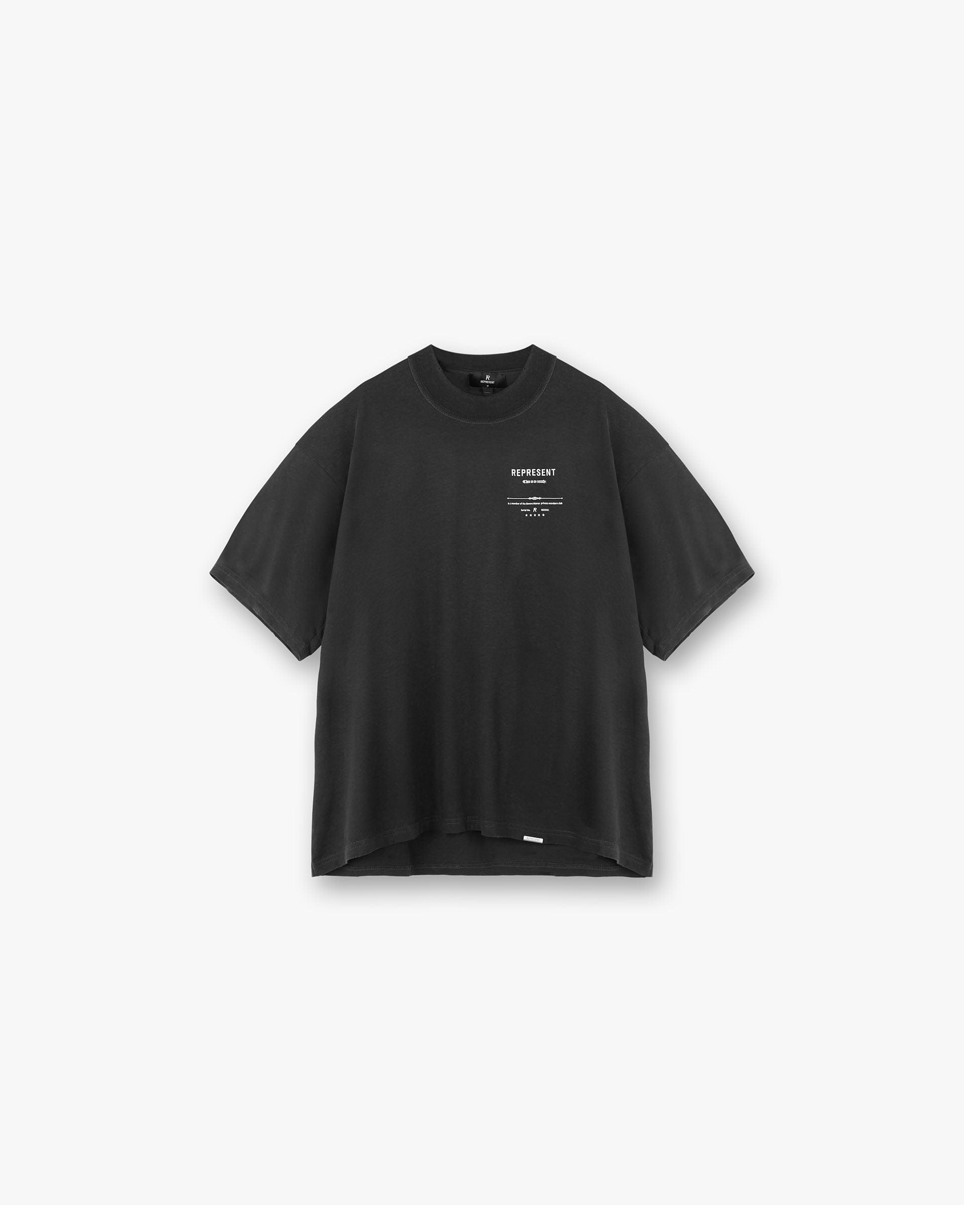 Initial Boxy T-Shirt - Black | REPRESENT