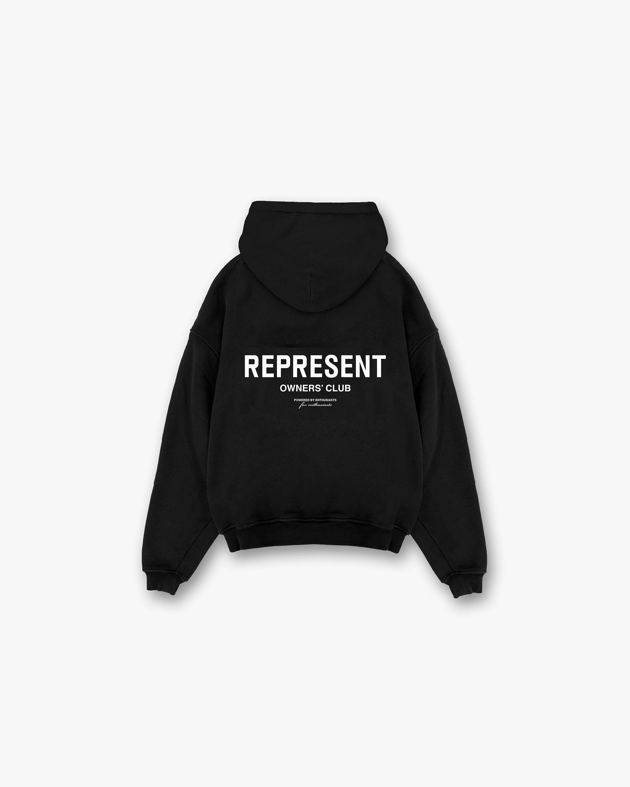 ANTIQUAGOLF×STCH】)zip pocket logo-black Jet Black Zip Hoodie | Stamp Owners' Club | REPRESENT