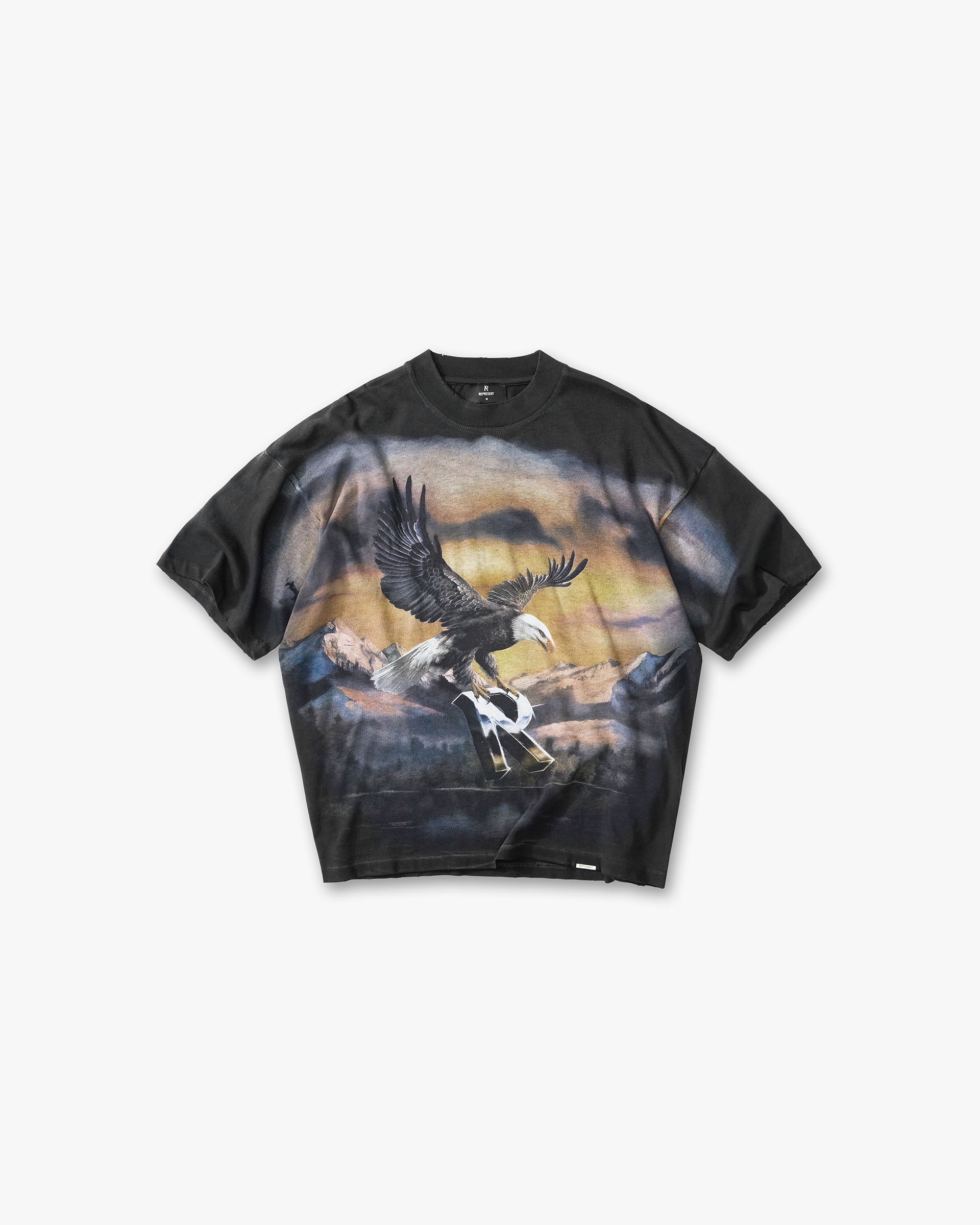 Chrome Flight T-Shirt Stained Black | Spring Summer T Shirts