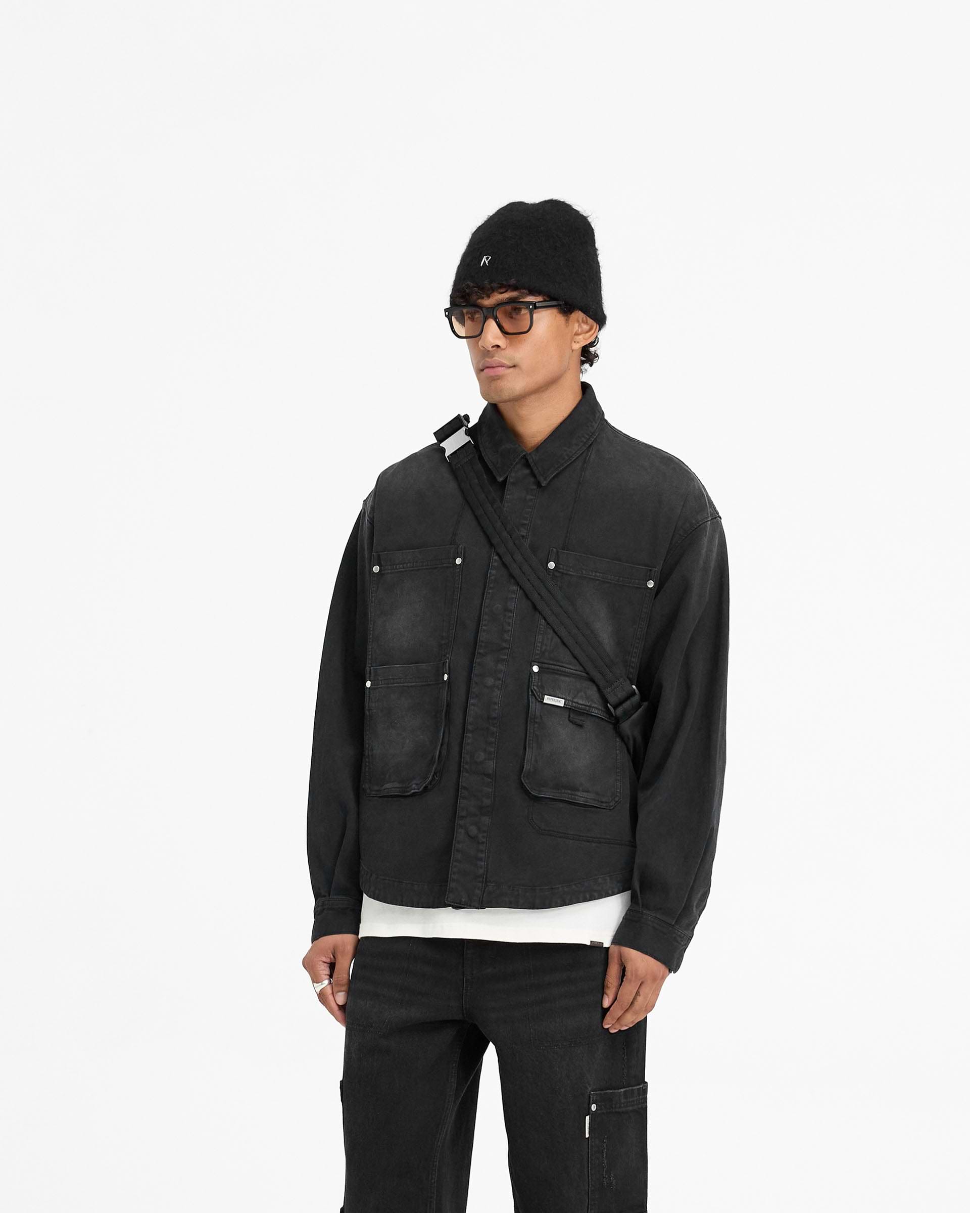 Flannel Check Shirt | Jet Black | REPRESENT