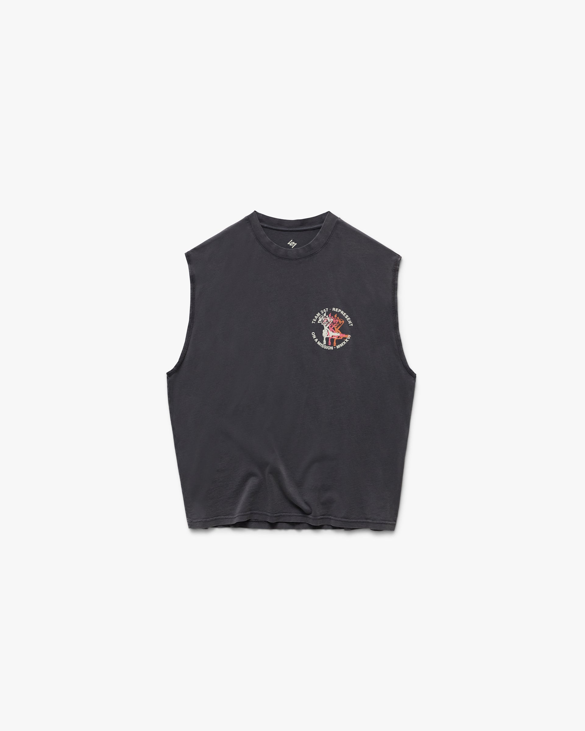 Black Team 247 Star Oversized Tank | 247 SS26 T-Shirts | REPRESENT