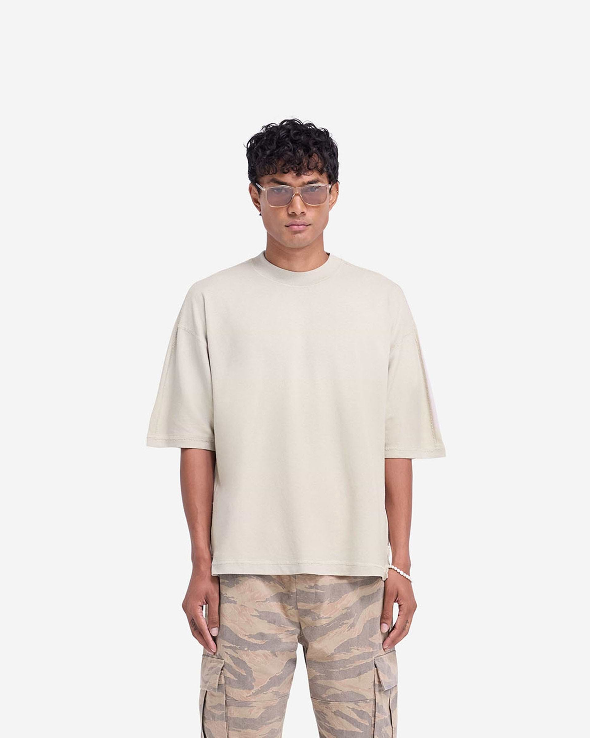 Stepped Hem T-Shirt - Oat