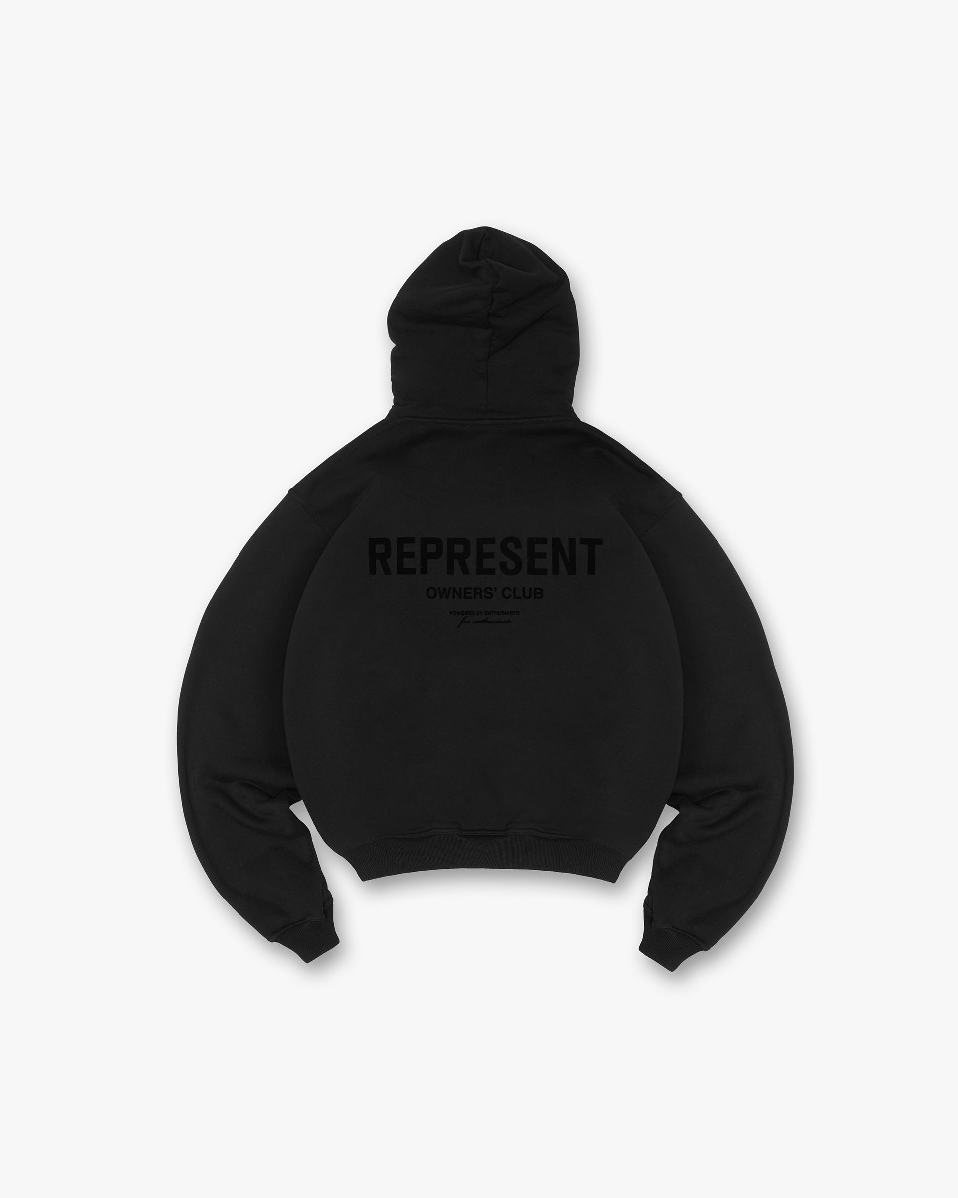 Represent Owners Club Flocked Hoodie - Schwarz