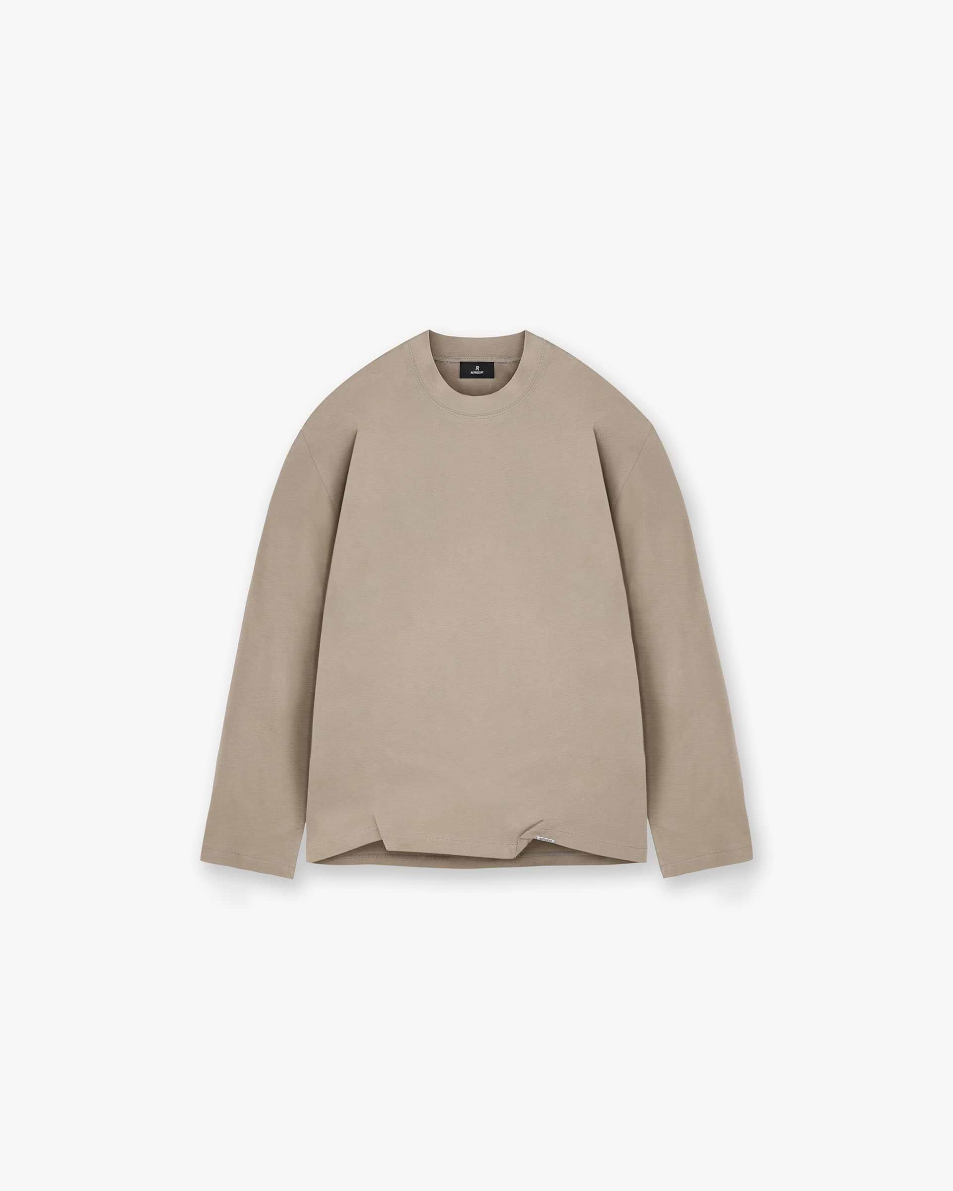 Initial Long Sleeve Open Cuff T-Shirt - Dune