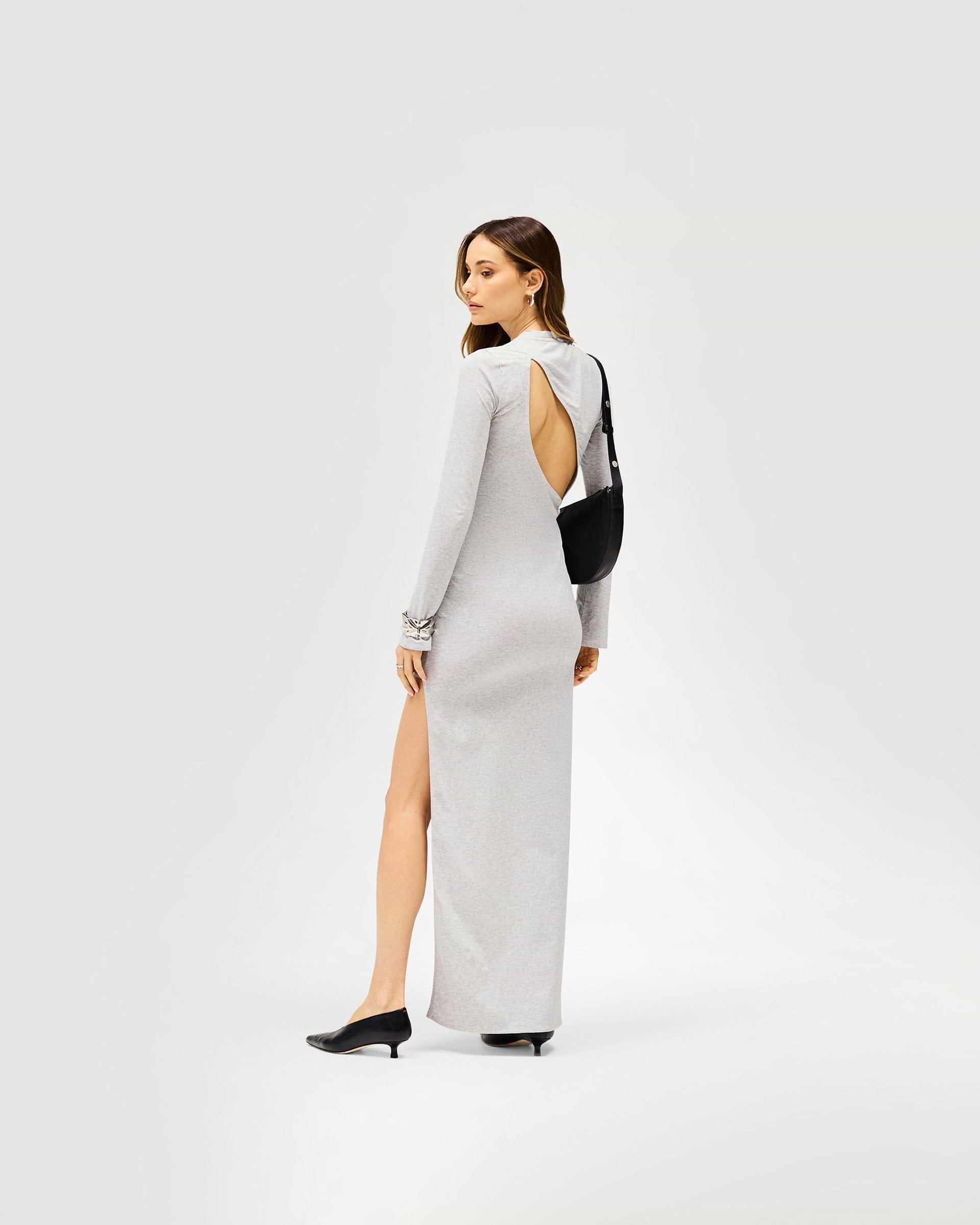 Flow Dress - Grey Marl