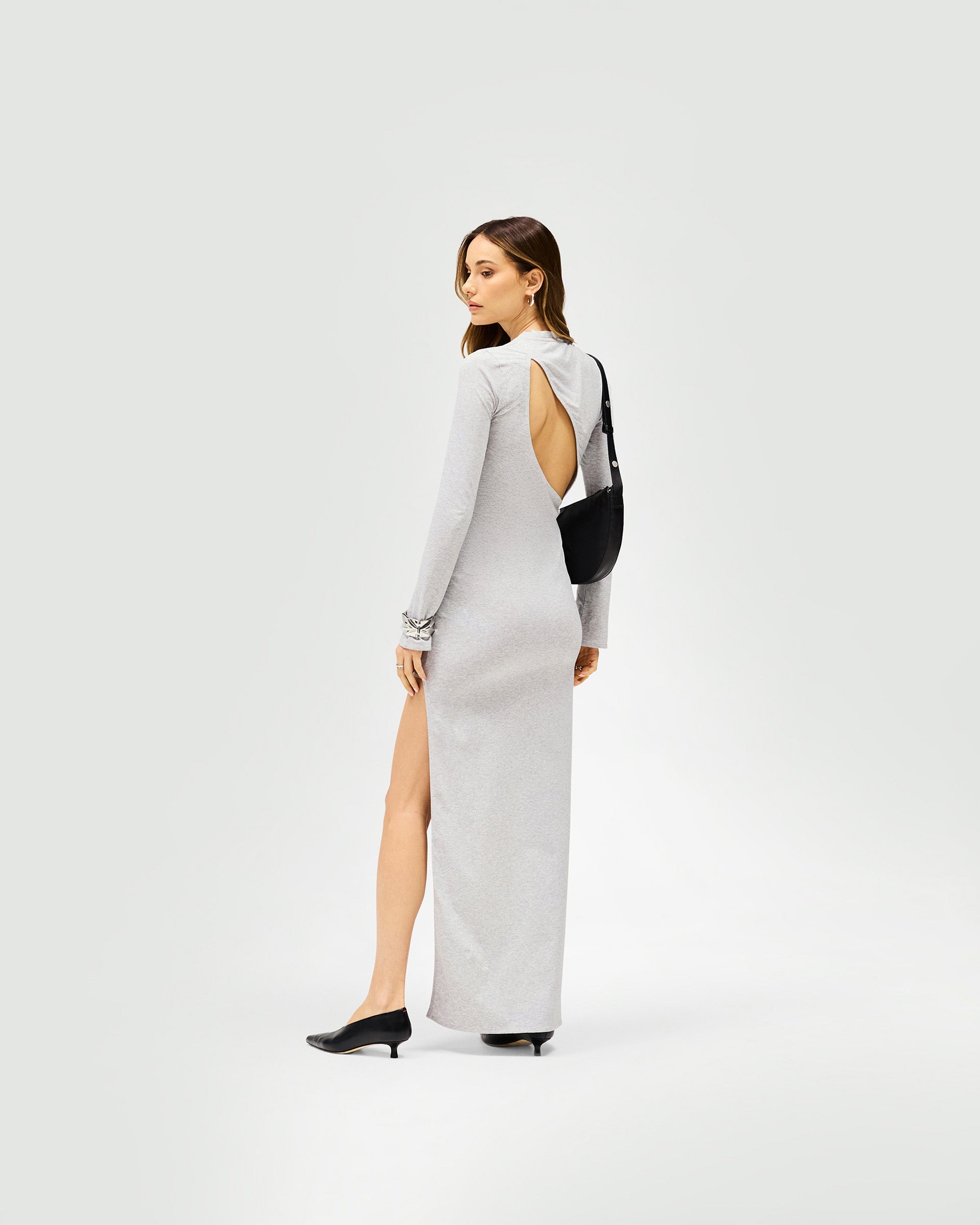 Flow Dress - Grey Marl