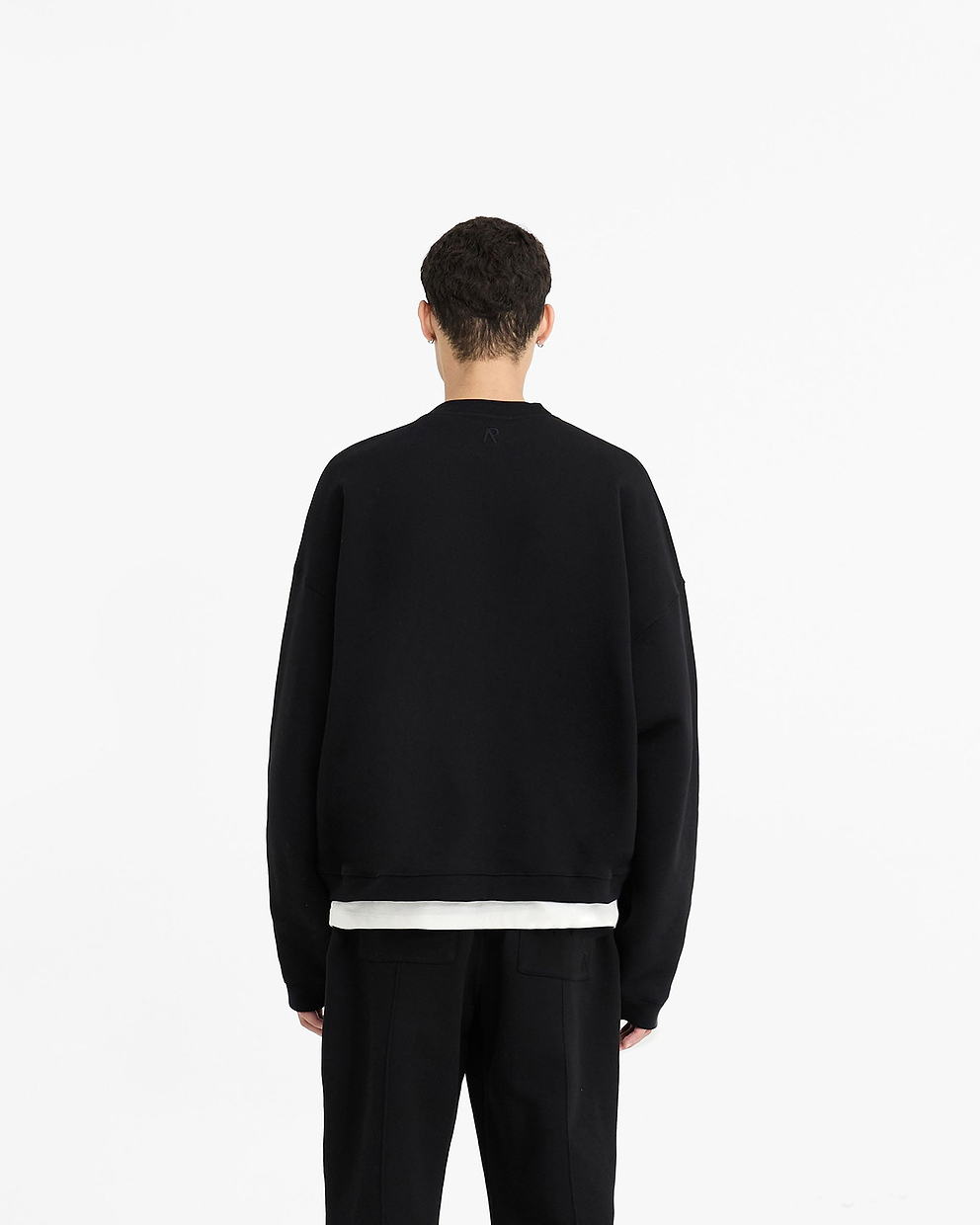 Initial Boxy Sweater - Black