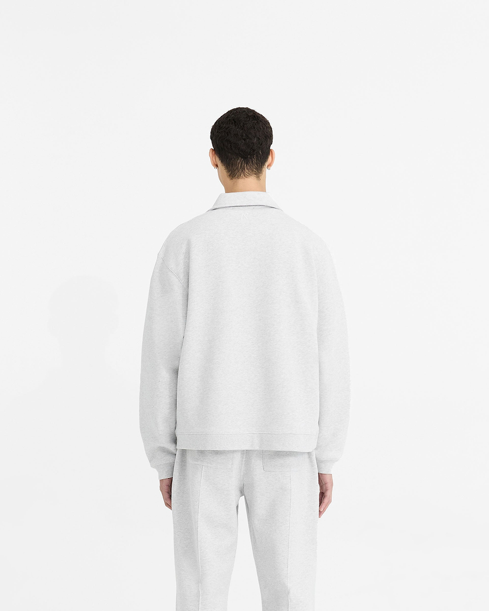 Initial Boxy Quarter Zip - EISGRAU MELIERT