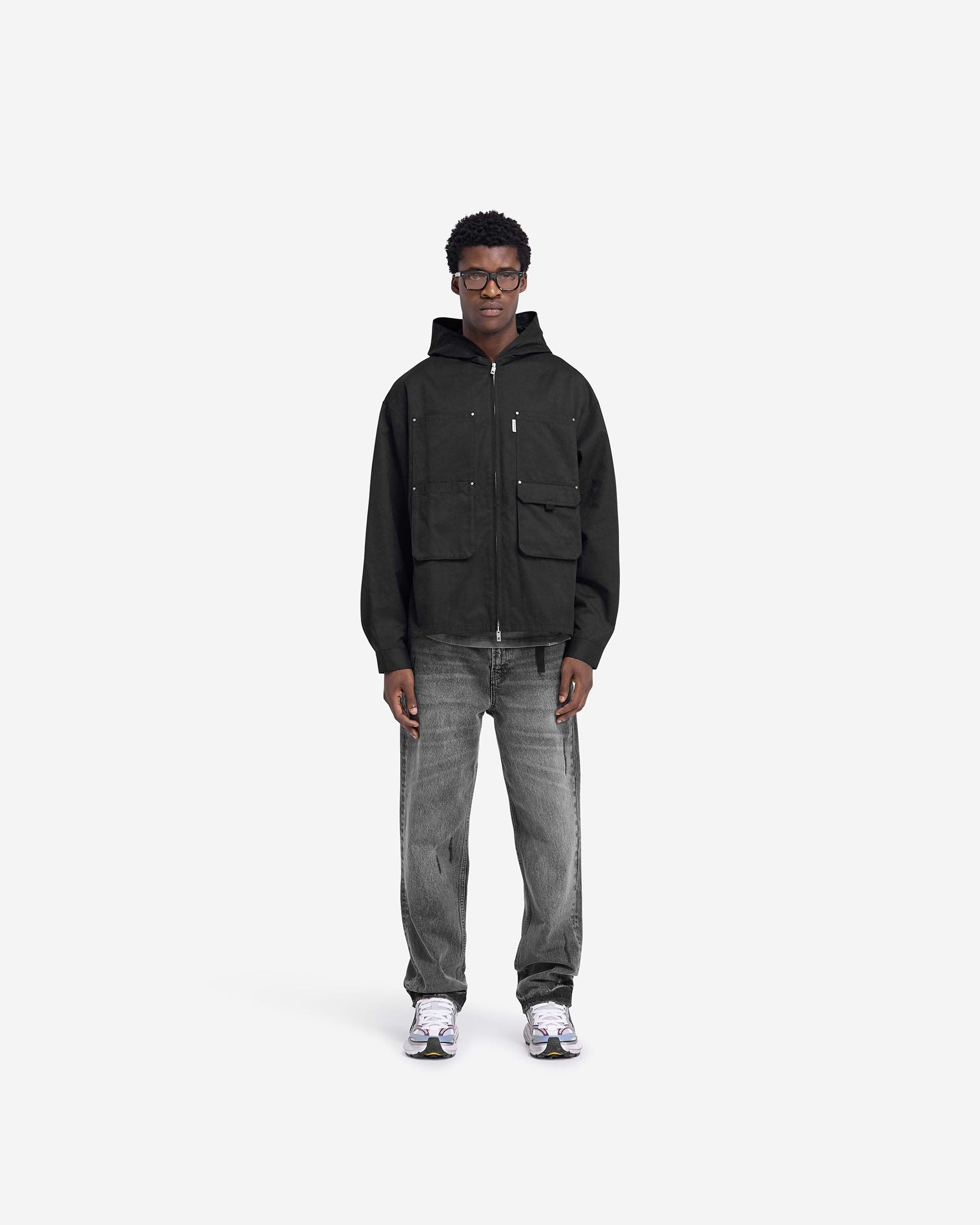 Utility Hooded Shirt - Noir Jet