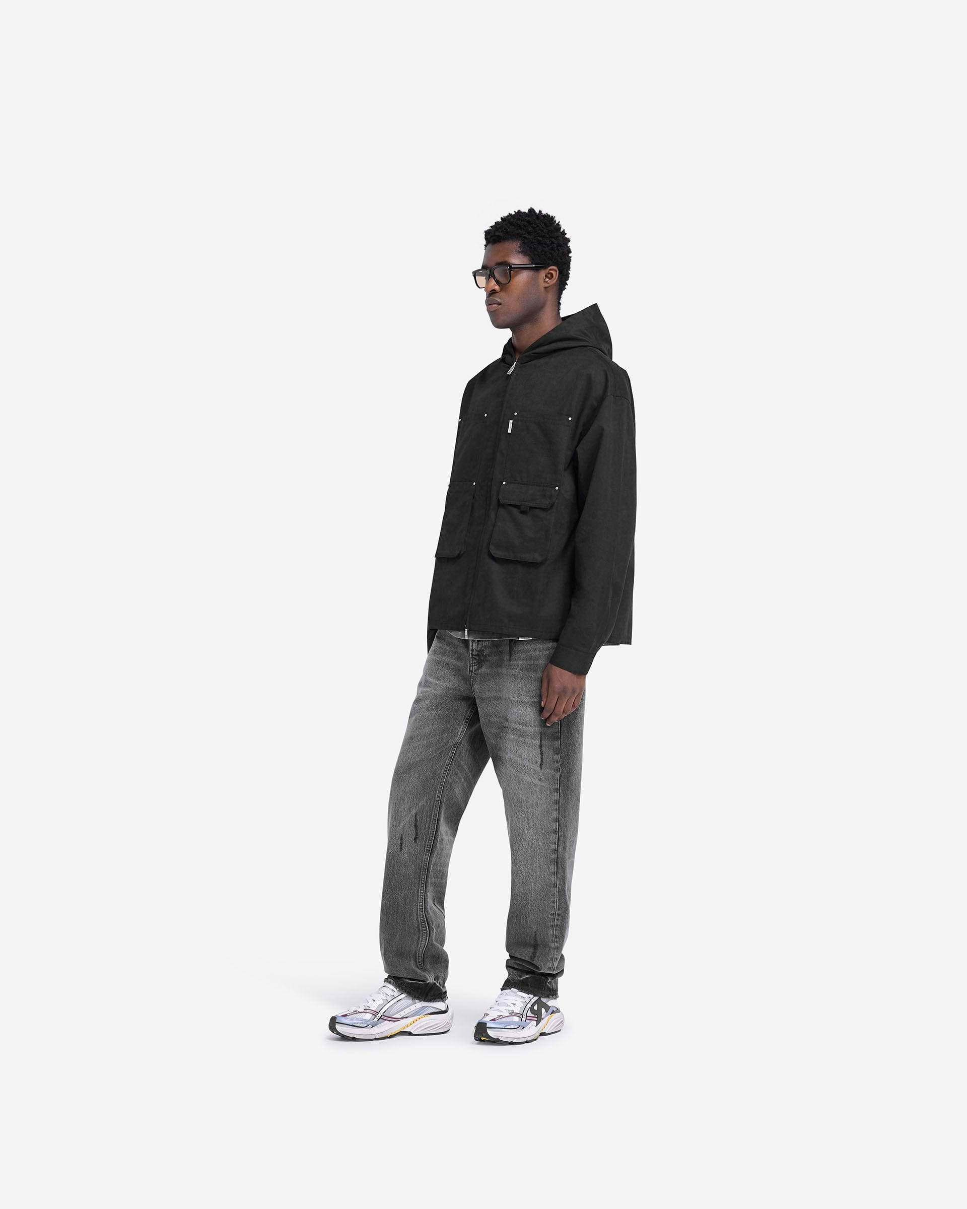 Utility Hooded Shirt - Noir Jet