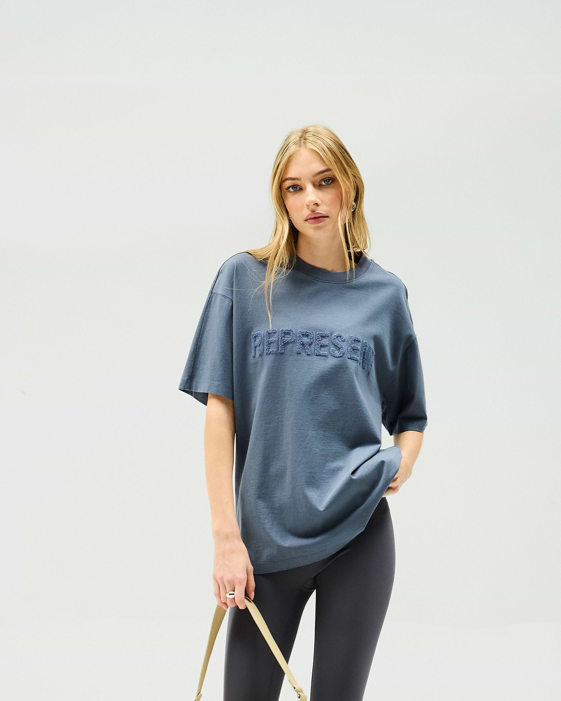 Owners Club Boyfriend T-Shirt - Stahlblau