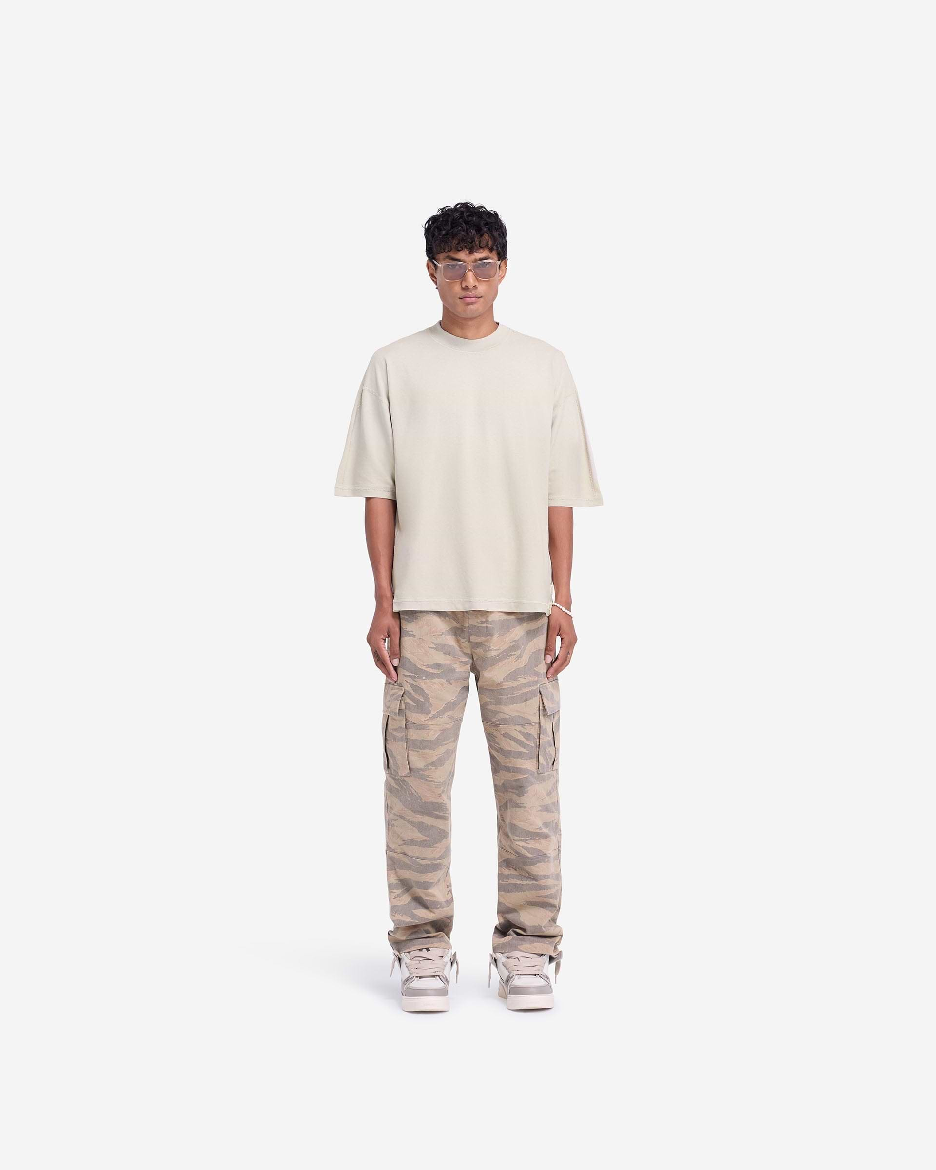 Stepped Hem T-Shirt - Oat