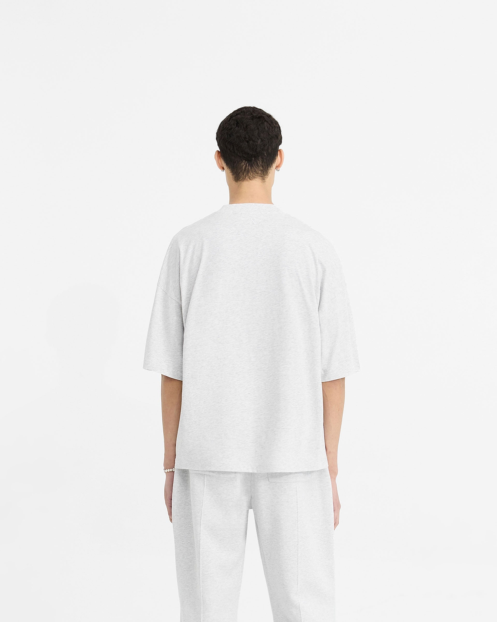 Initial Boxy T-Shirt - EISGRAU MELIERT