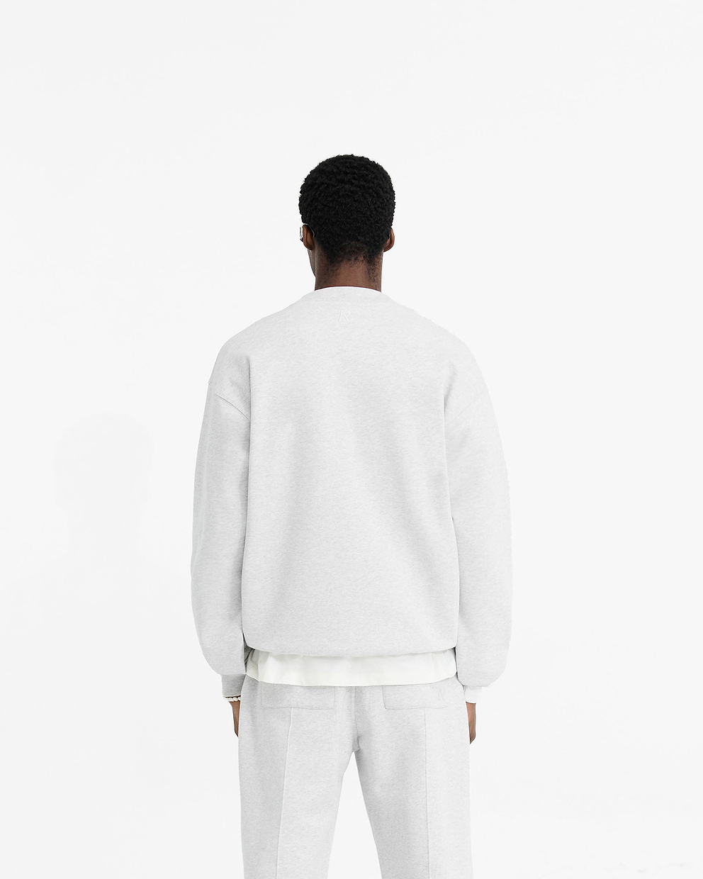 Initial Oversized Sweater - EISGRAU MELIERT