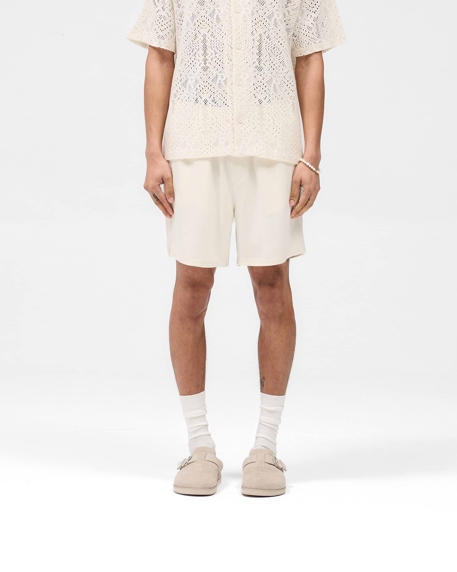 Knitted Panel Short - Antique White